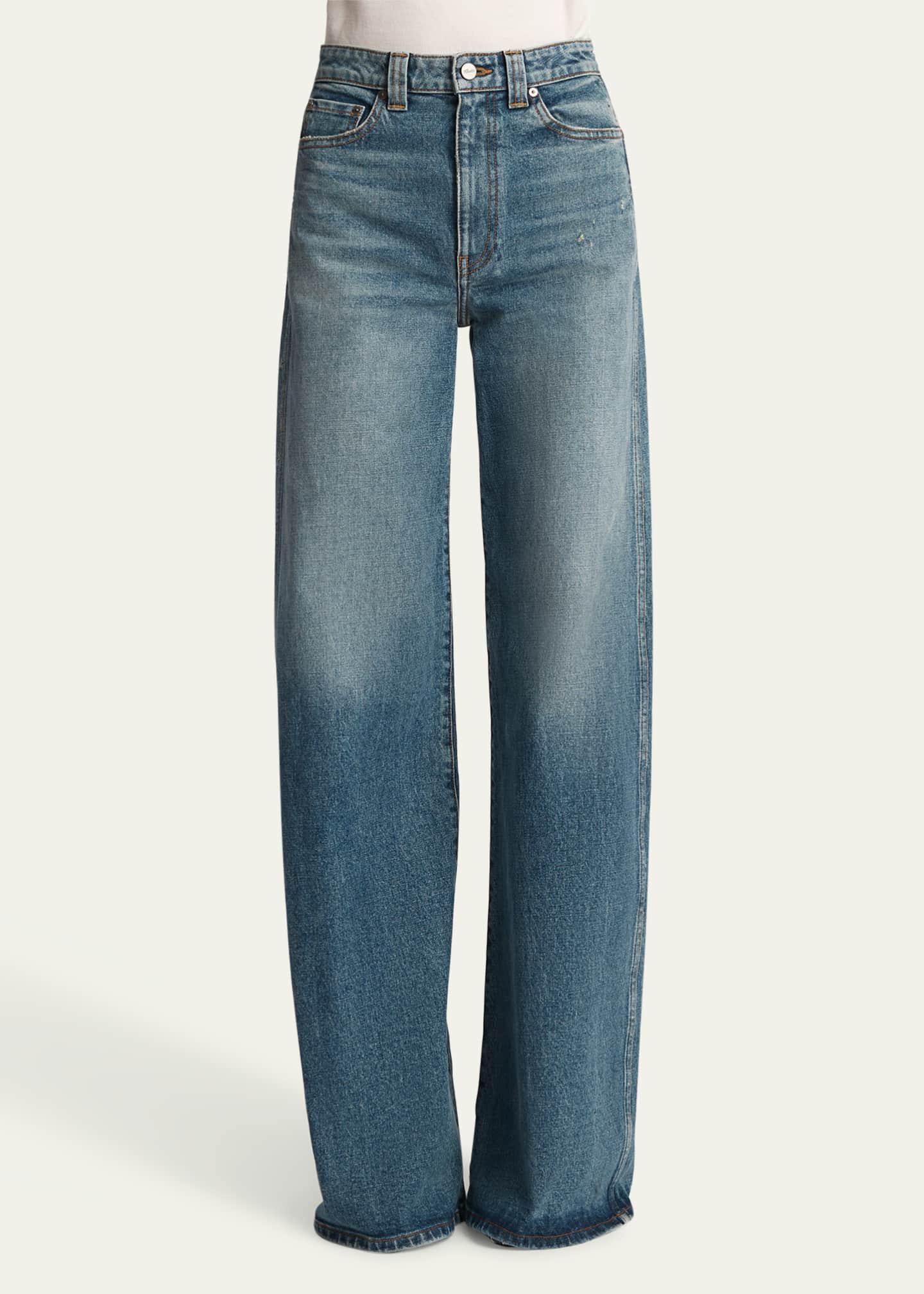 Khaite Dane High-Rise Flared Jeans Image 4 of 5