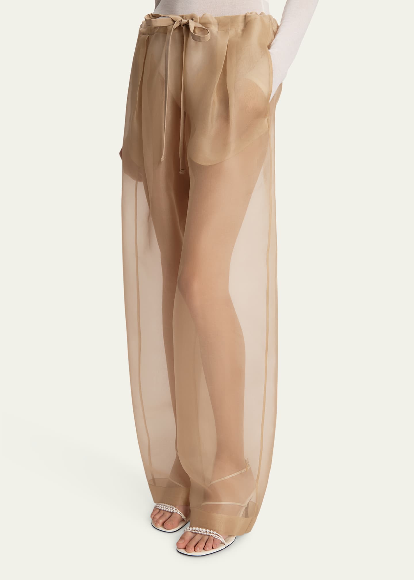 Khaite Trenton Drawstring Sheer Pants Image 5 of 5