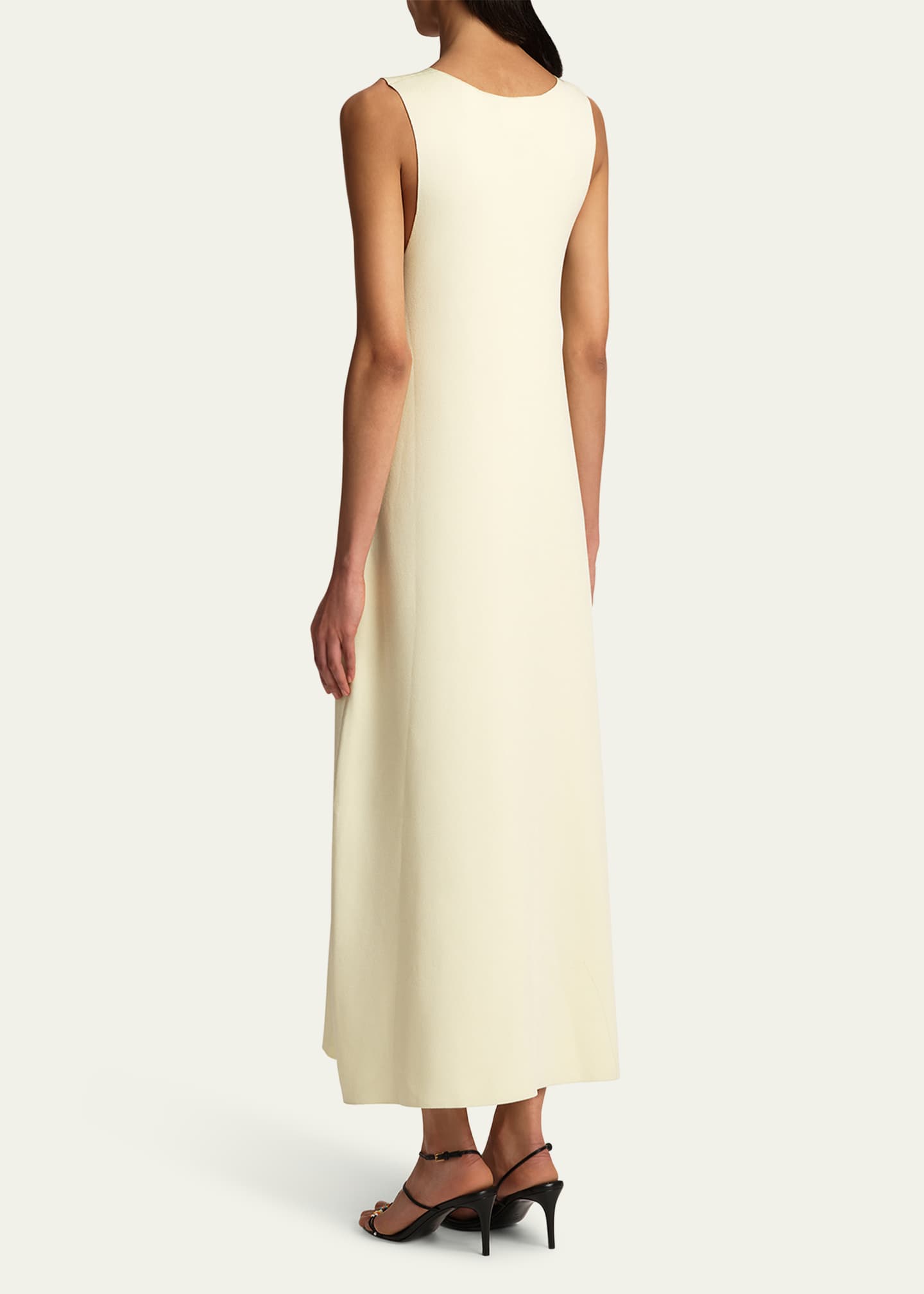 Khaite Keran Long V-Neck Dress Image 3 of 5