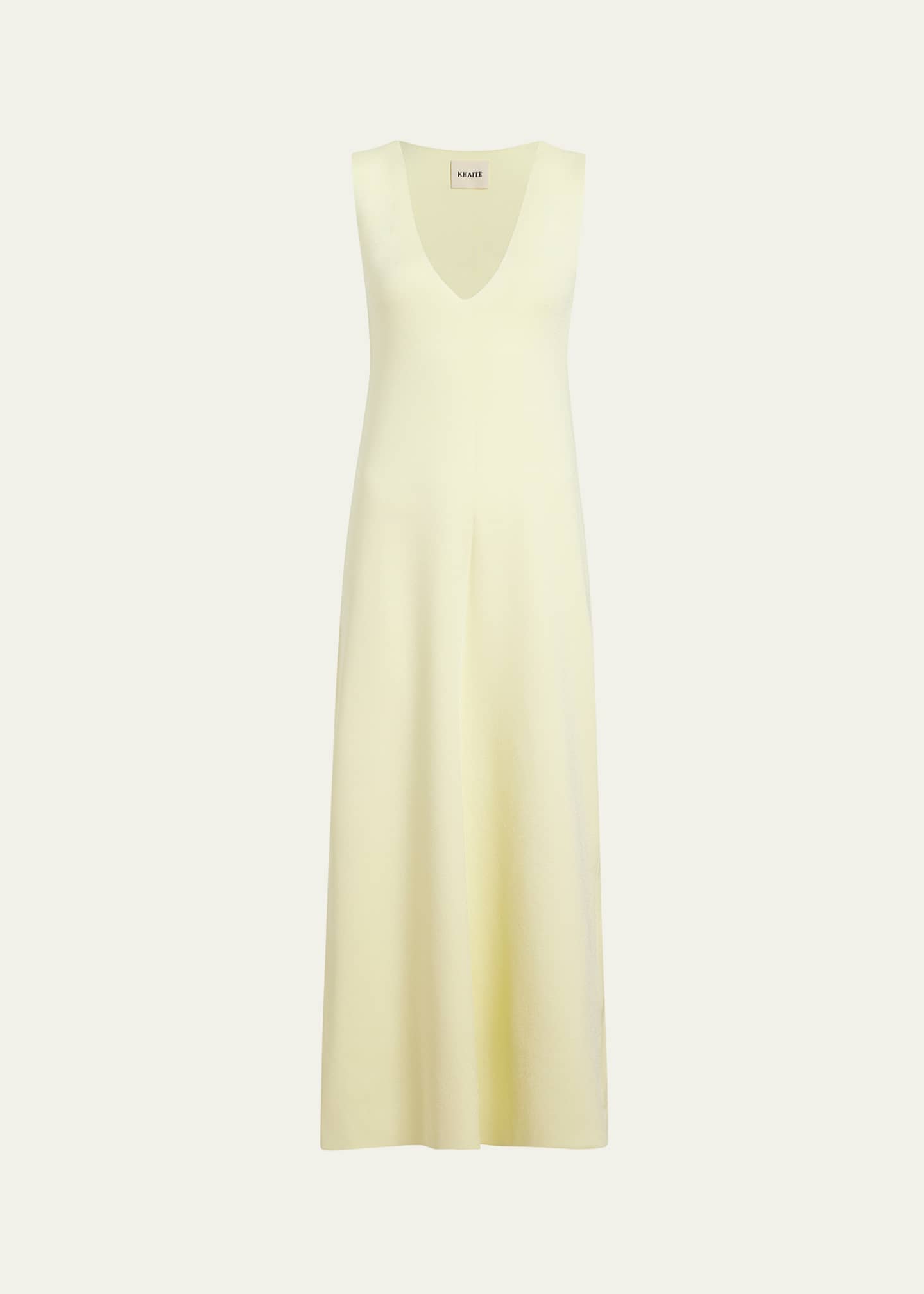 Khaite Keran Long V-Neck Dress Image 1 of 5