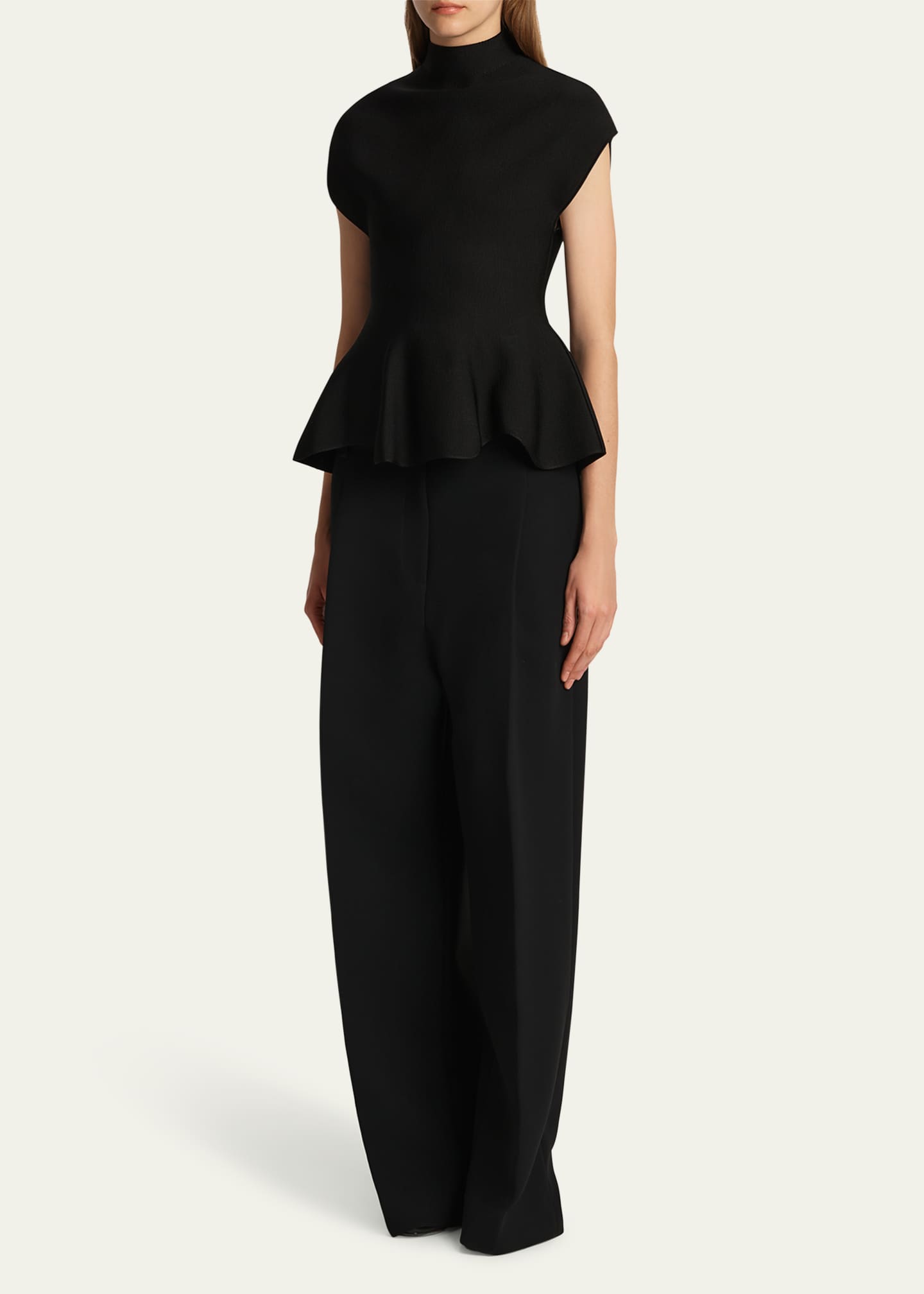 Khaite Andra Knit Peplum Top Image 2 of 5