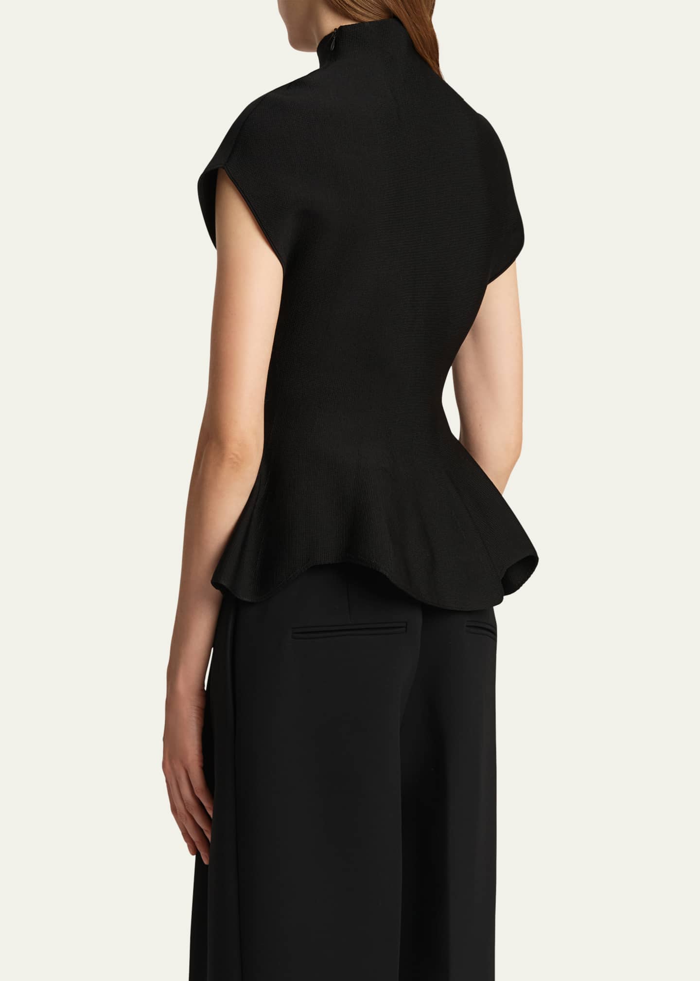 Khaite Andra Knit Peplum Top Image 3 of 5