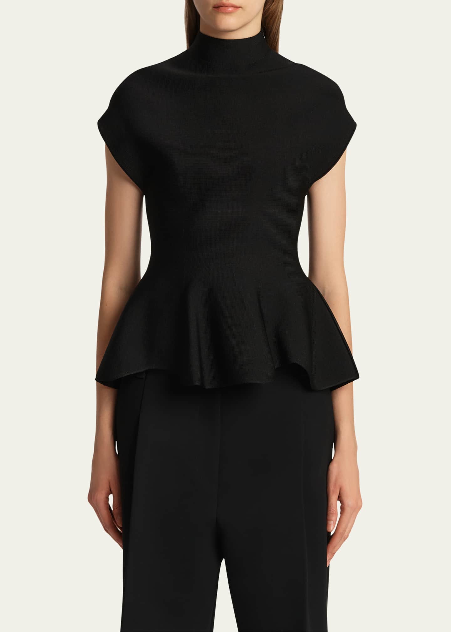 Khaite Andra Knit Peplum Top Image 4 of 5