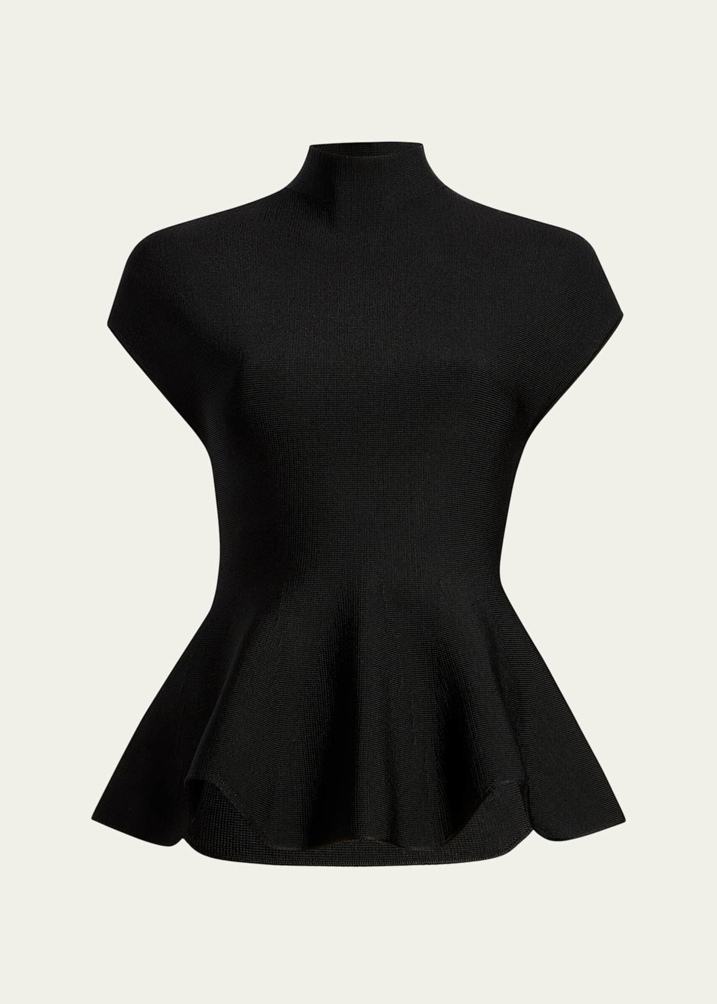 Khaite Andra Knit Peplum Top Image 1 of 5