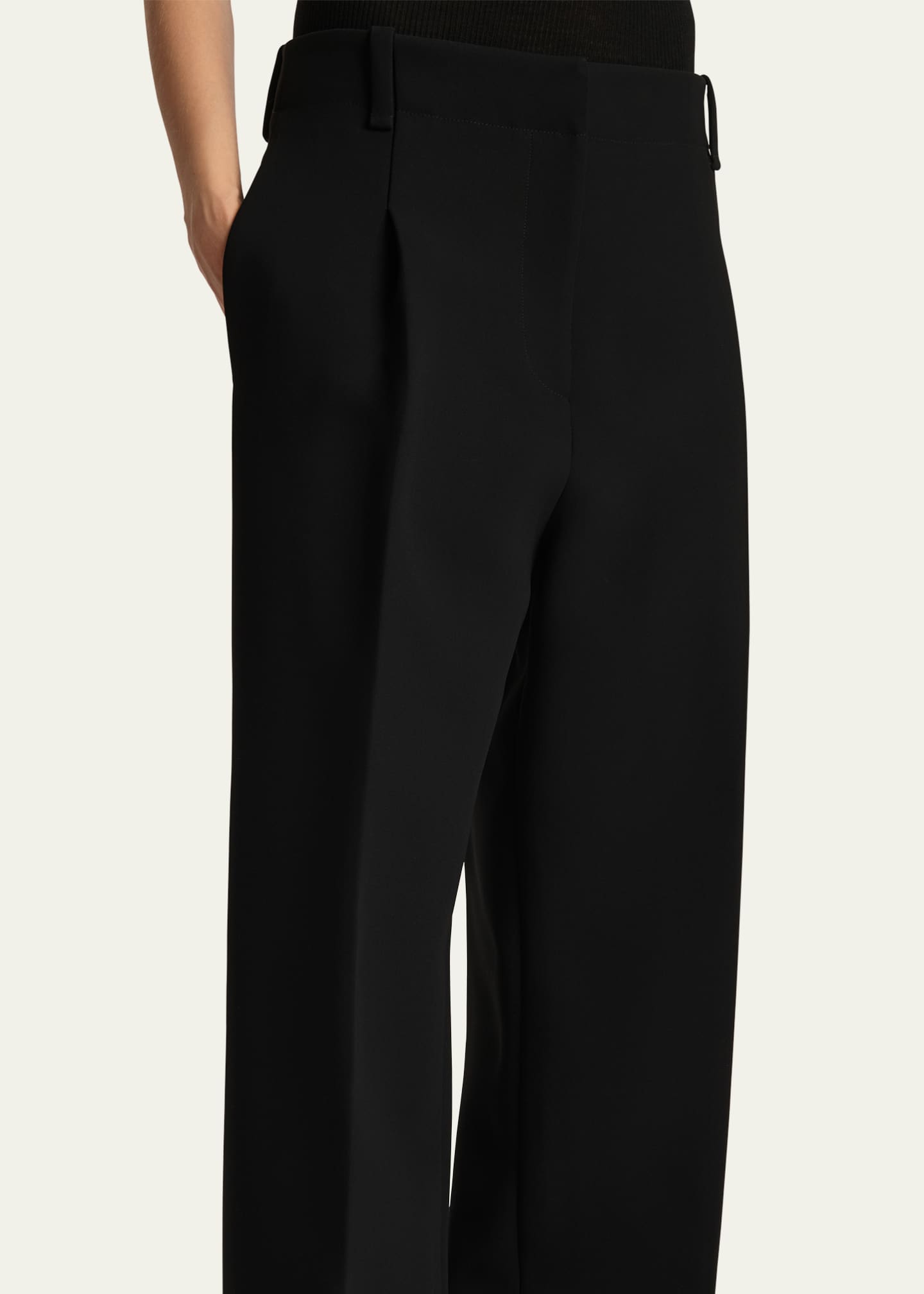 Khaite Lenton Pintuck Wool Pants Image 5 of 5