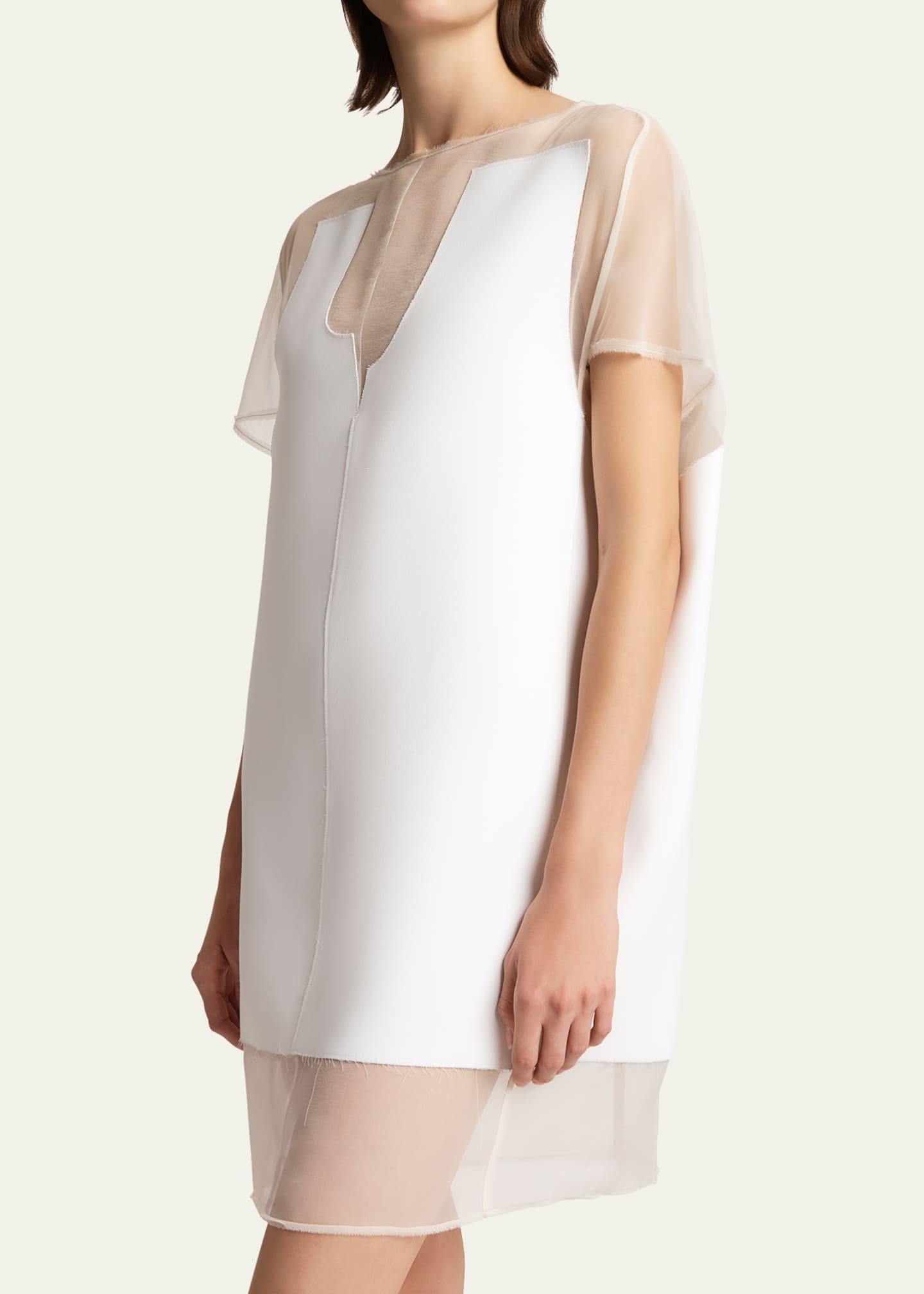 Khaite Winona Paneled Mini Dress Image 4 of 5