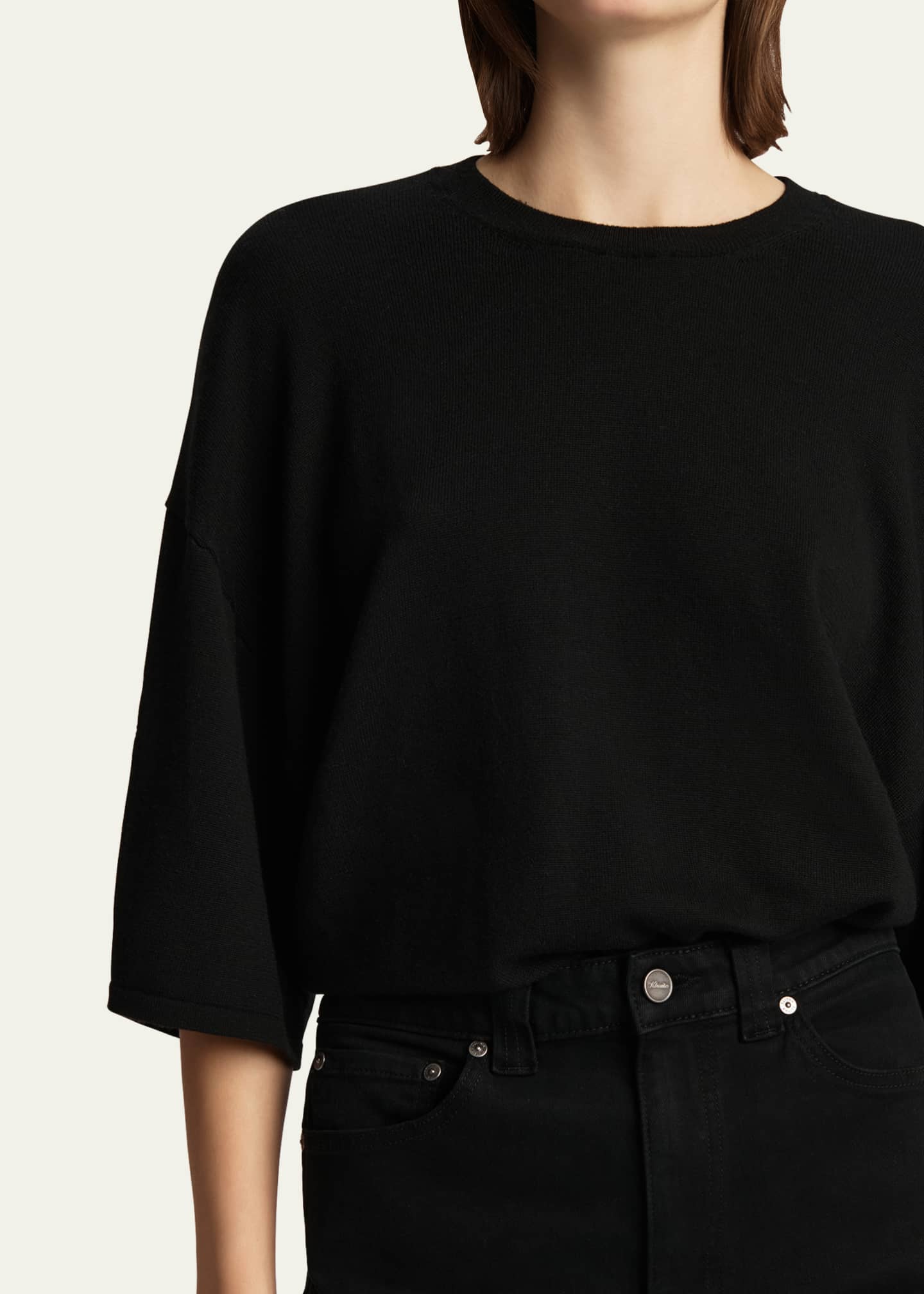 Khaite Simon Boxy Wool-Blend Bodysuit Image 5 of 5