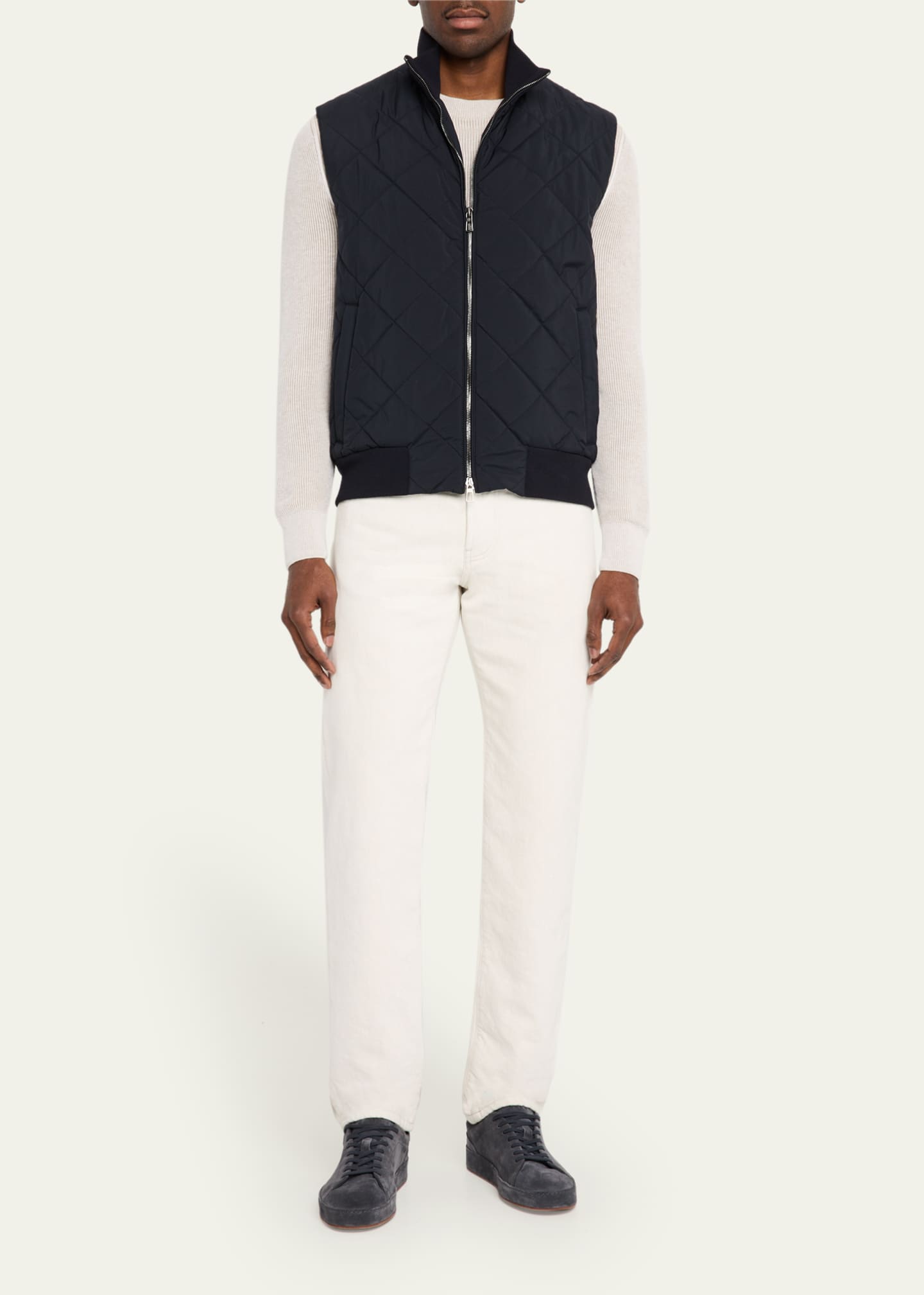 Loro Piana Men's Ampay Full-Zip Vest - Bergdorf Goodman