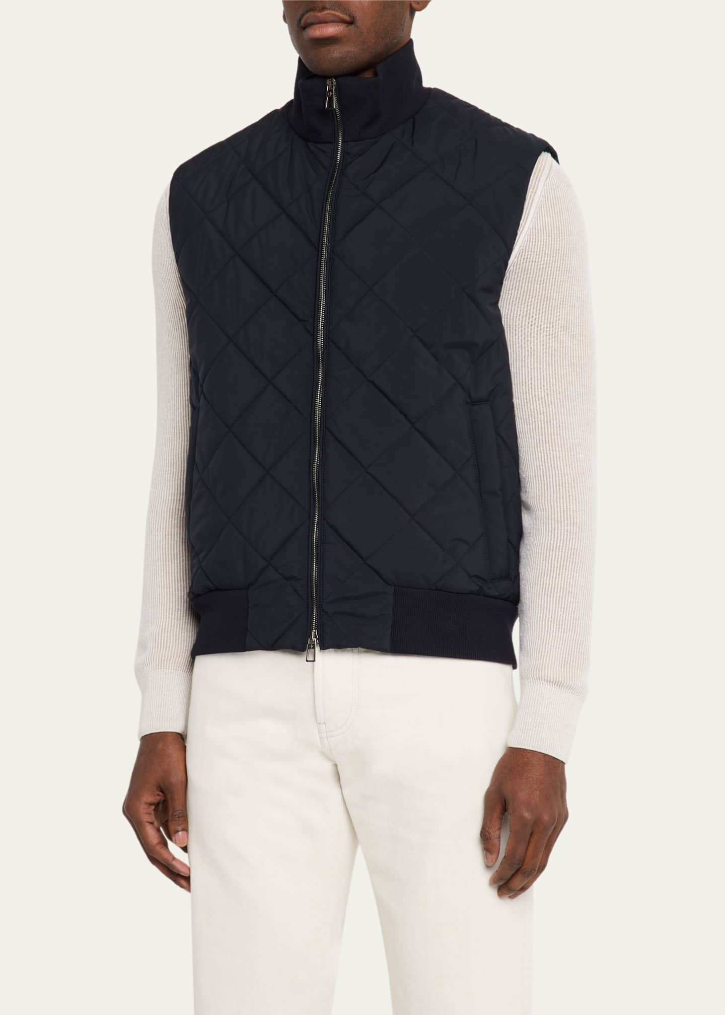 Loro Piana Men's Ampay Full-Zip Vest - Bergdorf Goodman