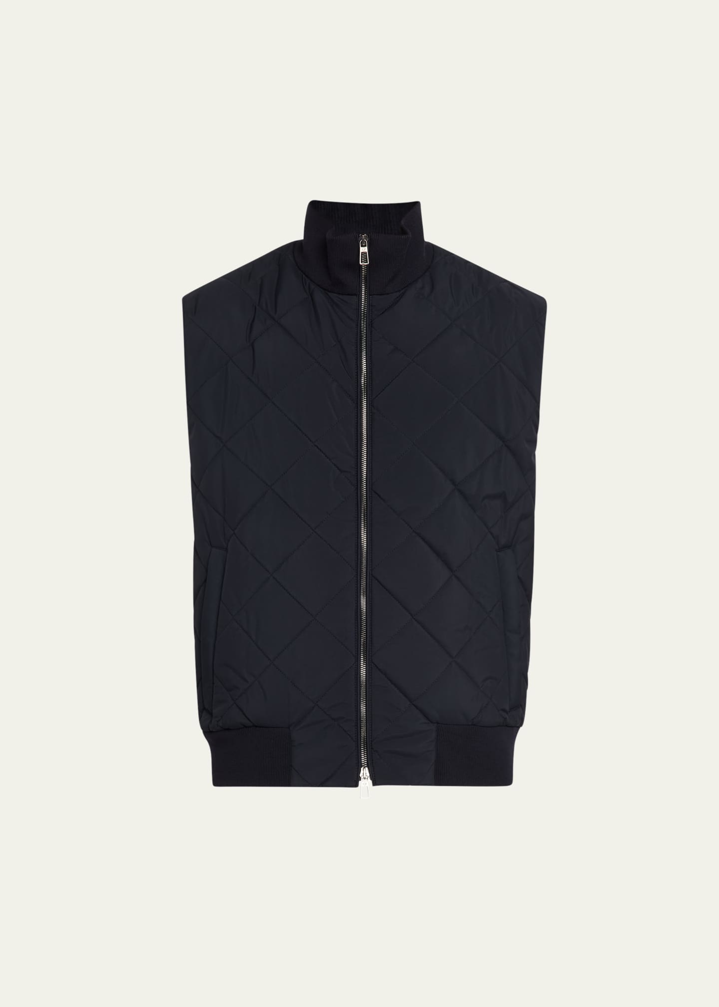 【極美品】Loro Piana ブラック ジッパーベスト メンズ Loro Piana Men's Ampay Full-Zip Vest - Bergdorf Goodman