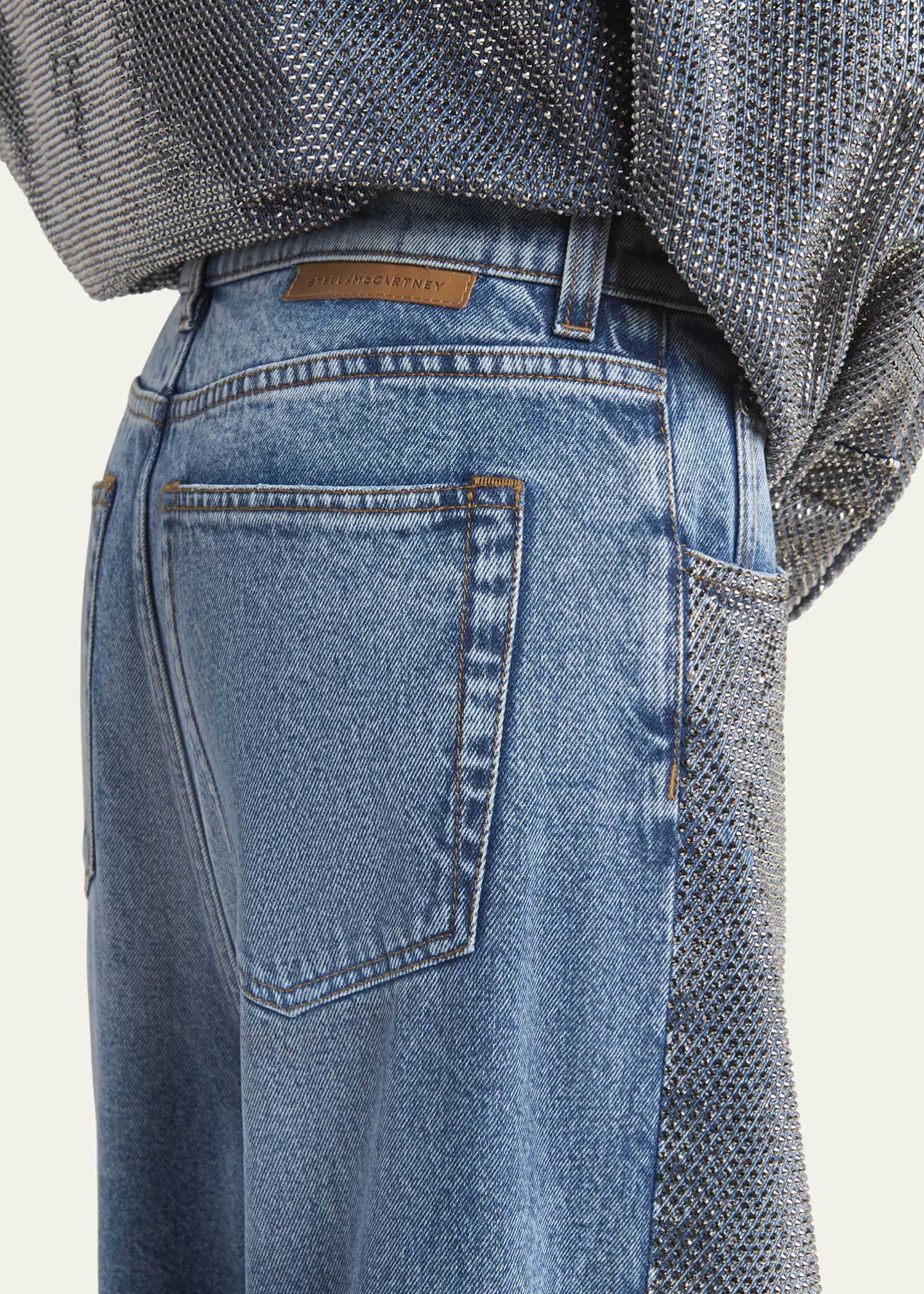 Stella McCartney Crystal Hotfix Wide Leg Jeans Image 5 of 5