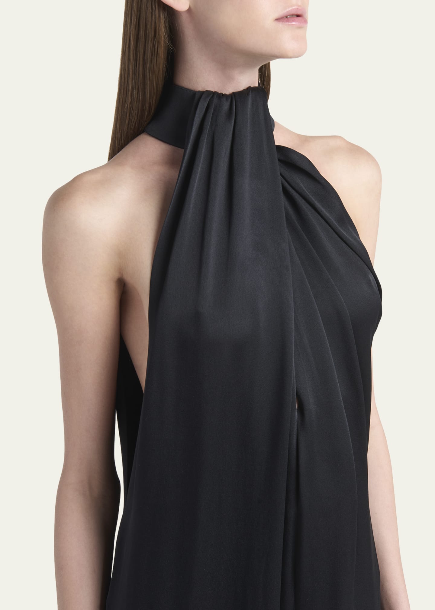 Stella McCartney Envers Draped Satin Halterneck Jumpsuit Image 5 of 5