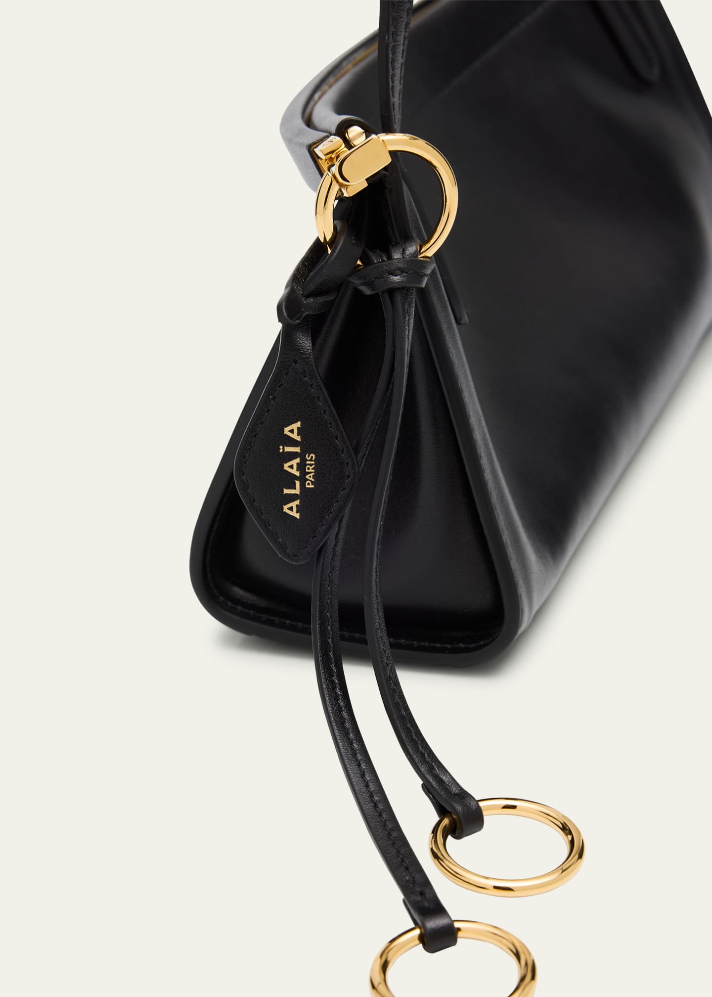 ALAIA Le Click Small Shoulder Bag in Glossy Leather Image 6 of 6