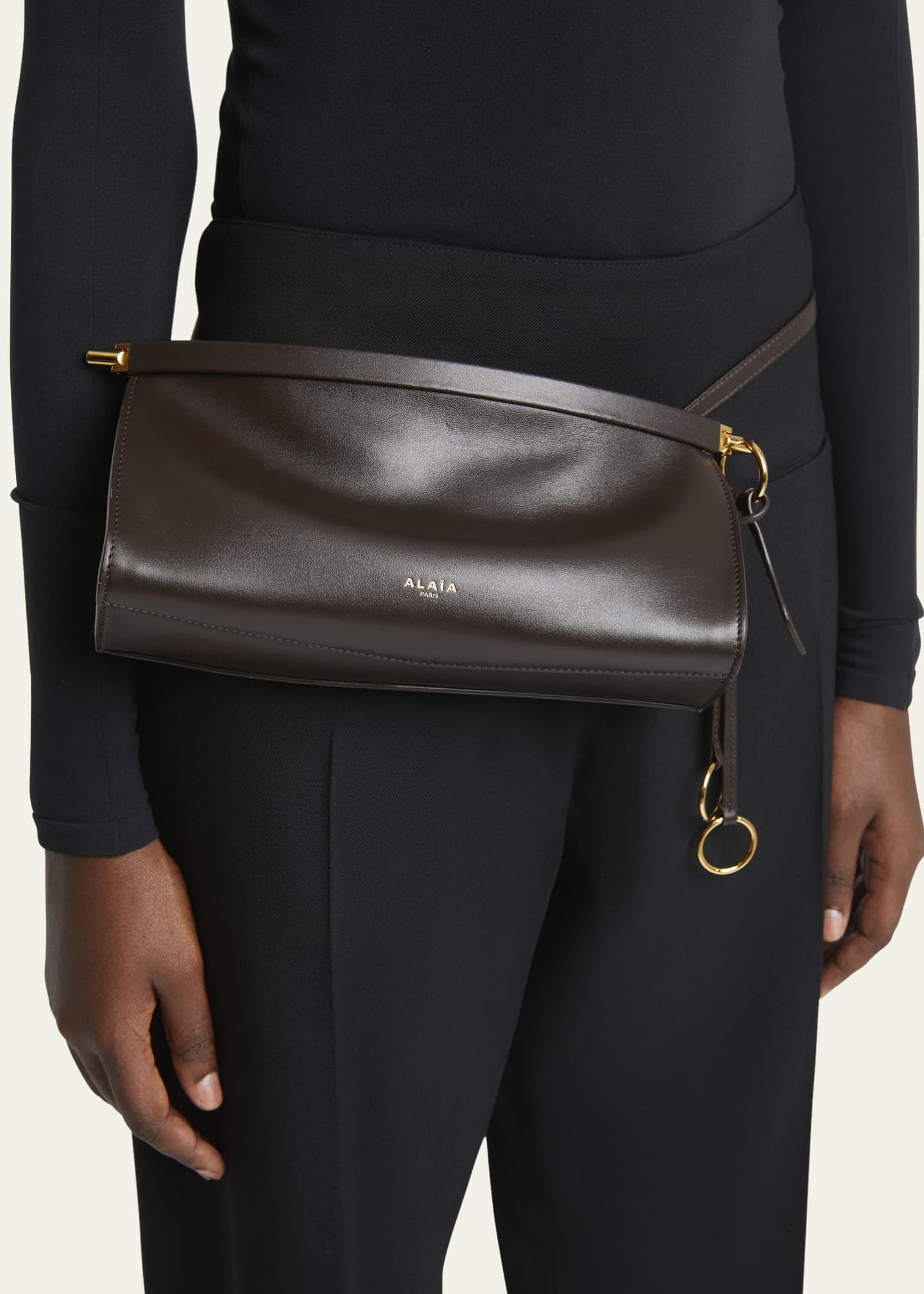 Le Click Small Shoulder Bag in Glossy Leather