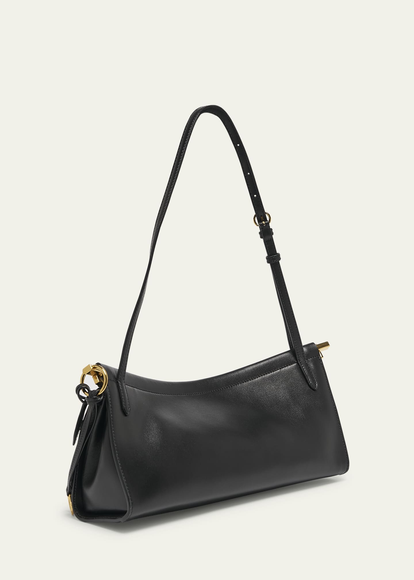 ALAIA Le Click Medium Shoulder Bag in Glossy Leather Image 3 of 6