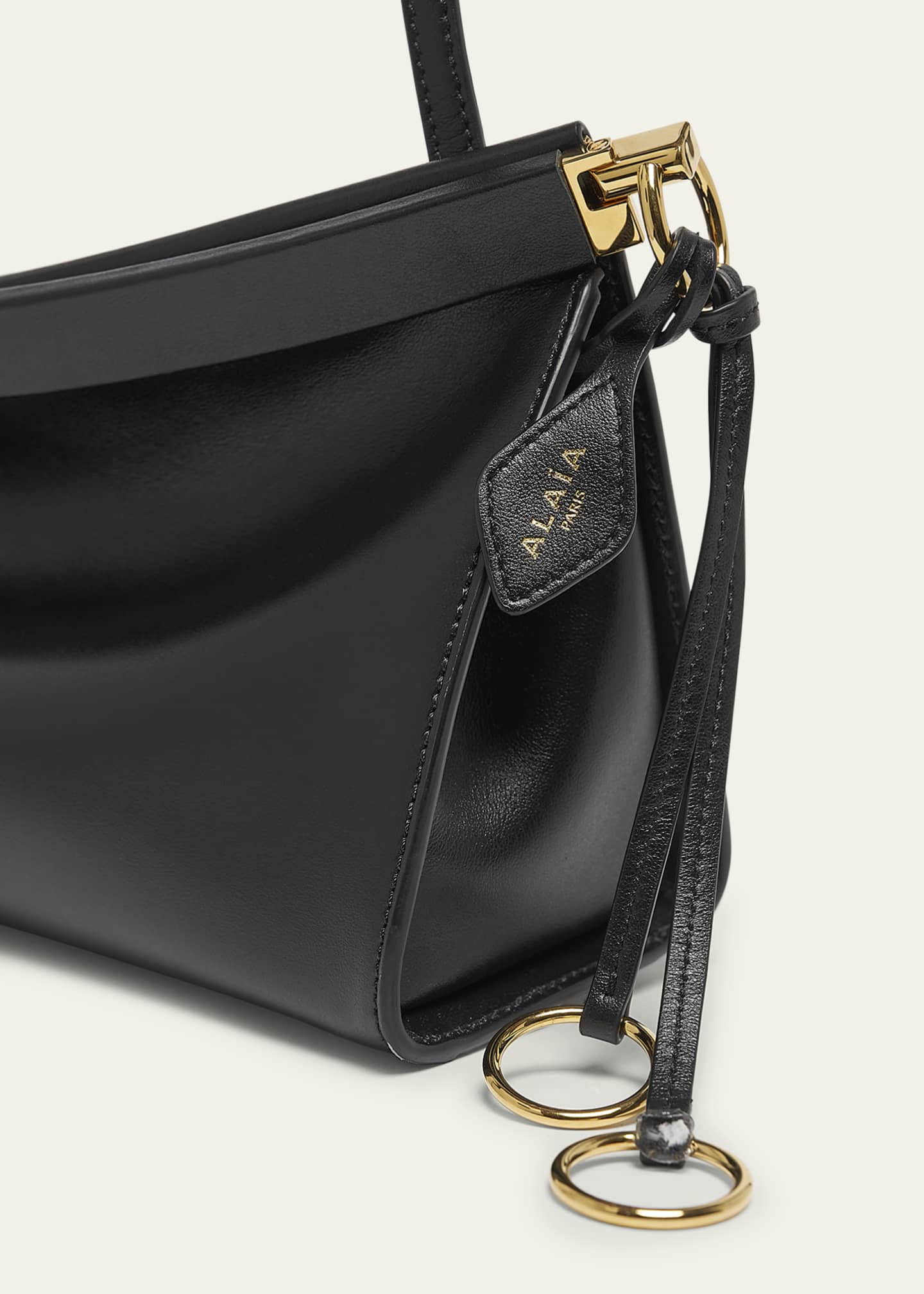 ALAIA Le Click Medium Shoulder Bag in Glossy Leather Image 6 of 6