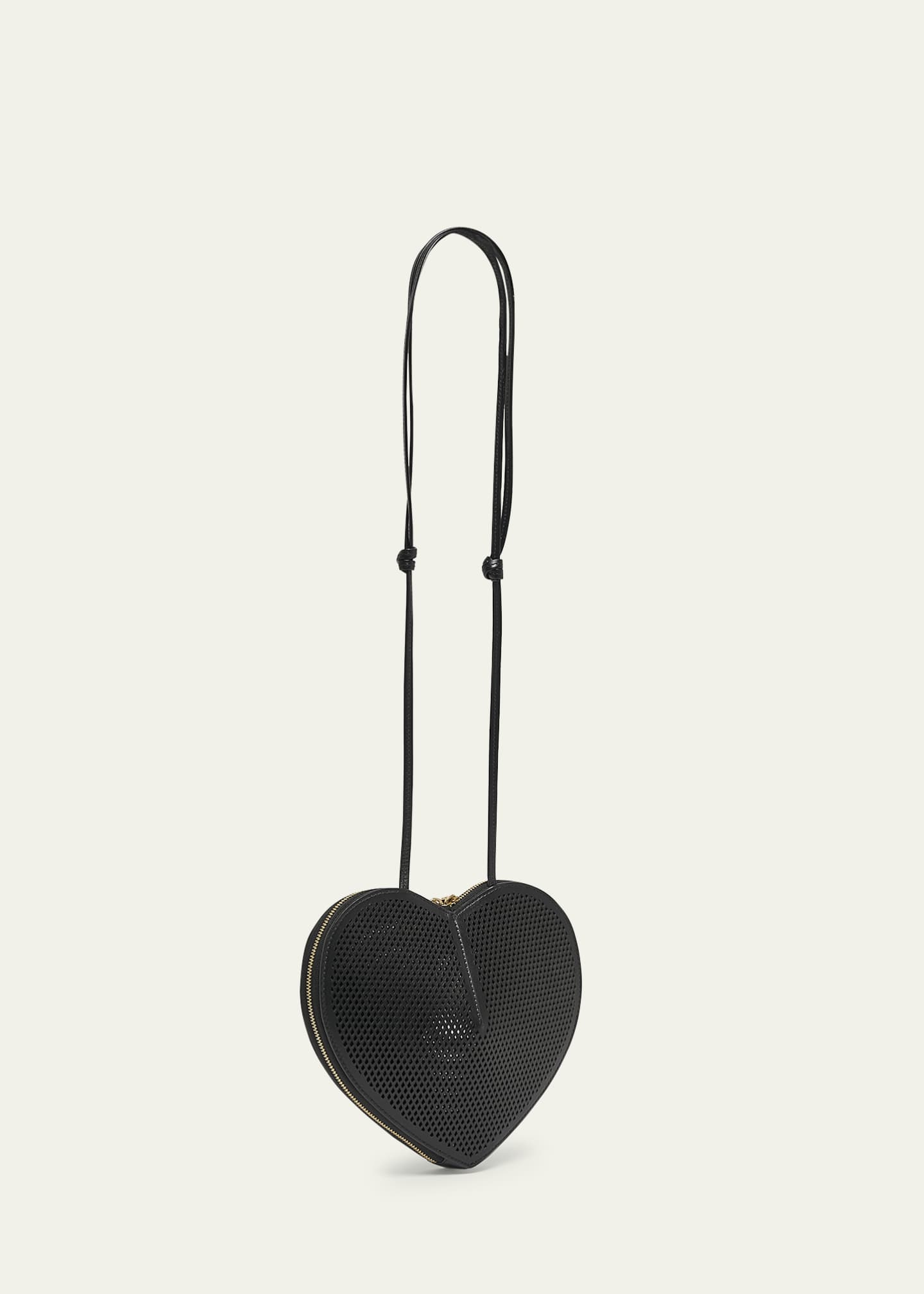 ALAIA Le Coeur Crossbody Bag in Fishnet Leather Image 3 of 6