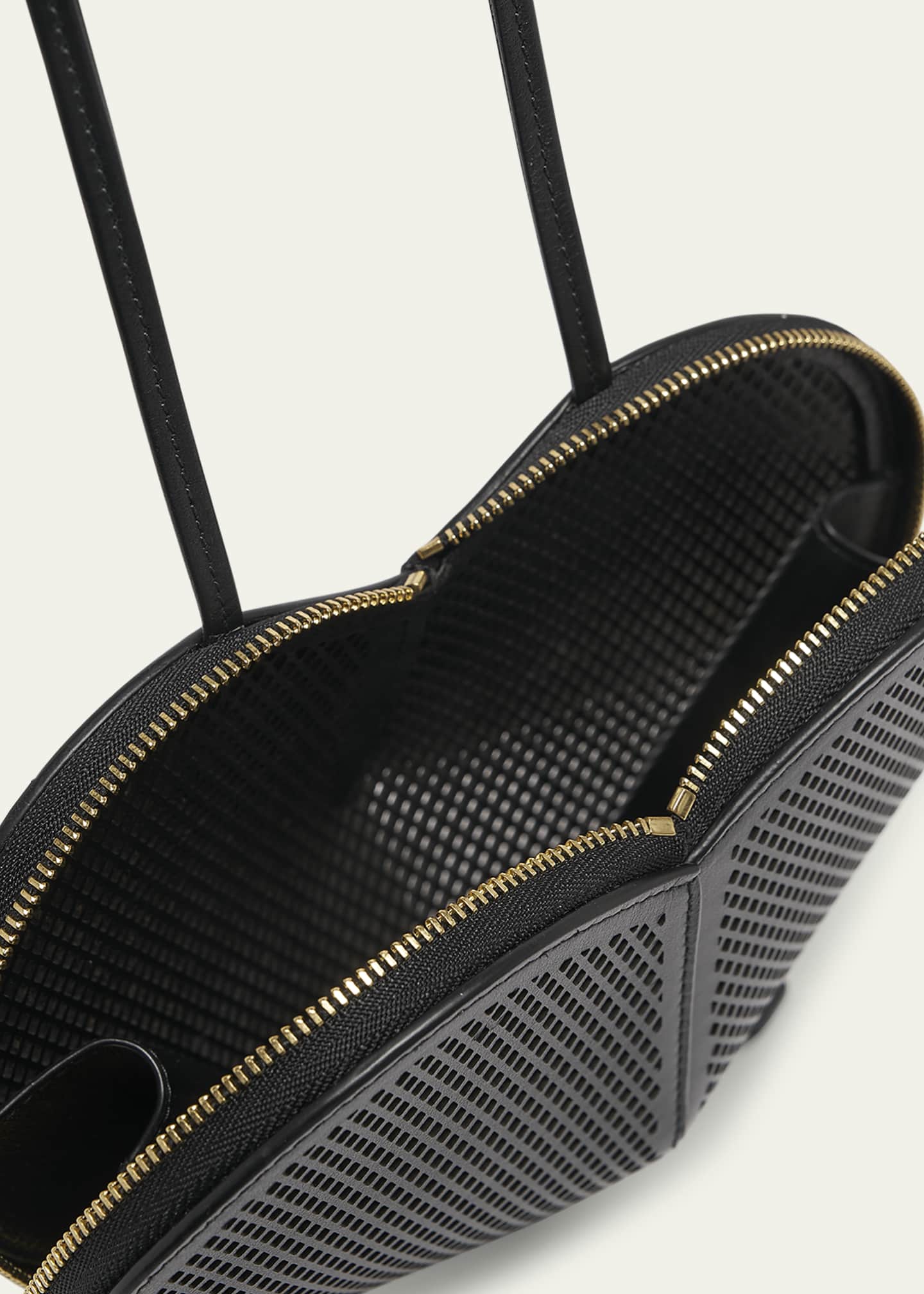 ALAIA Le Coeur Crossbody Bag in Fishnet Leather Image 4 of 6