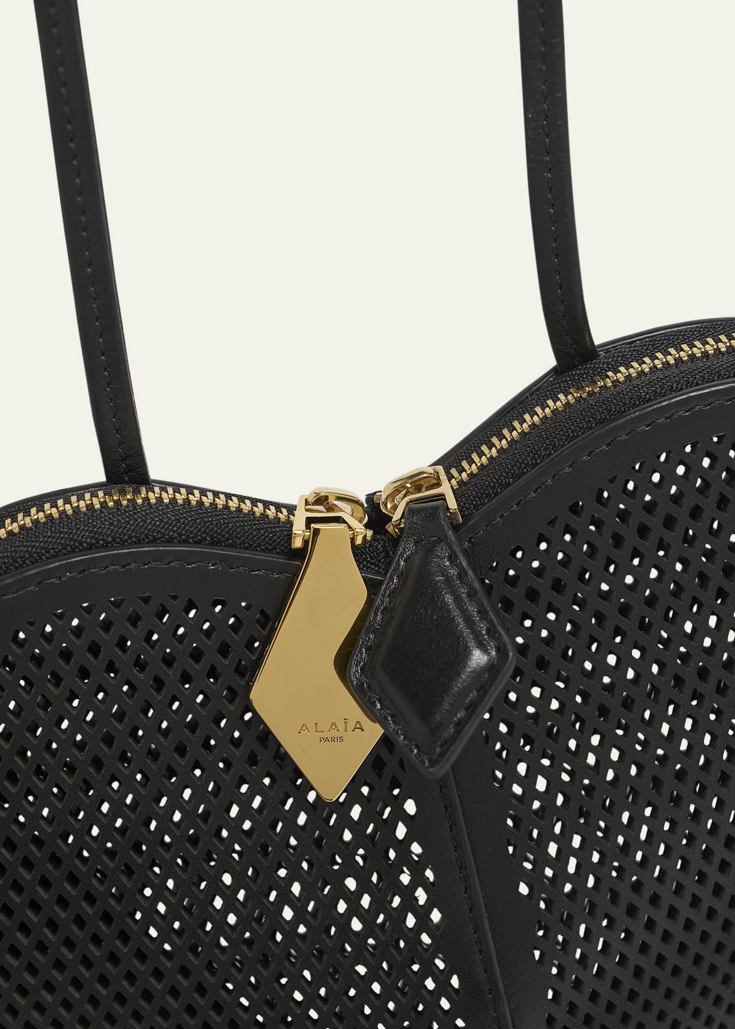 ALAIA Le Coeur Crossbody Bag in Fishnet Leather Image 6 of 6