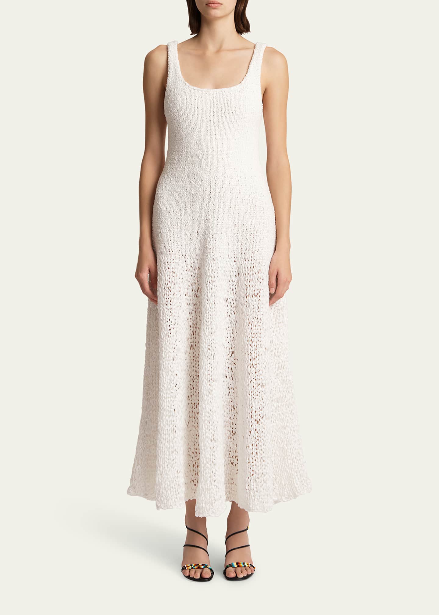 Khaite Twigs Fit-Flare Maxi Dress Image 2 of 5
