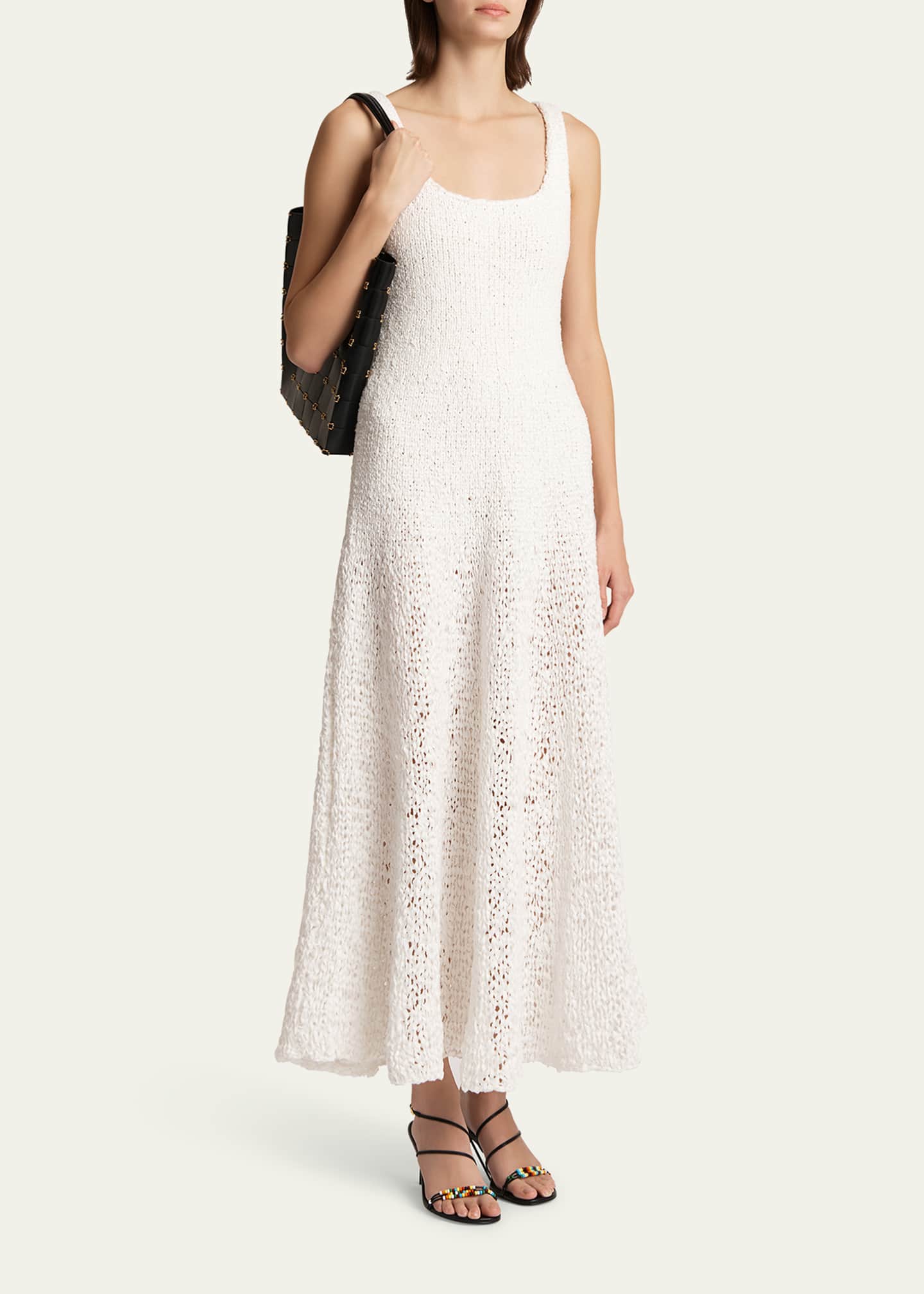 Khaite Twigs Fit-Flare Maxi Dress Image 4 of 5