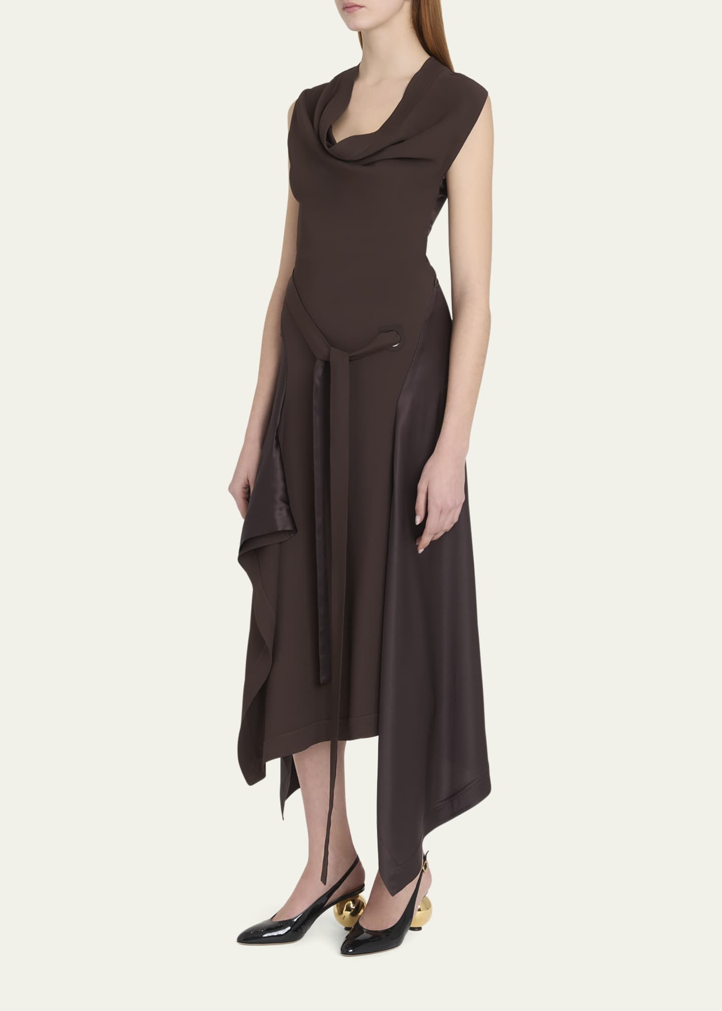 Ferragamo Handkerchief Hem Stretch Cady Dress - Bergdorf Goodman