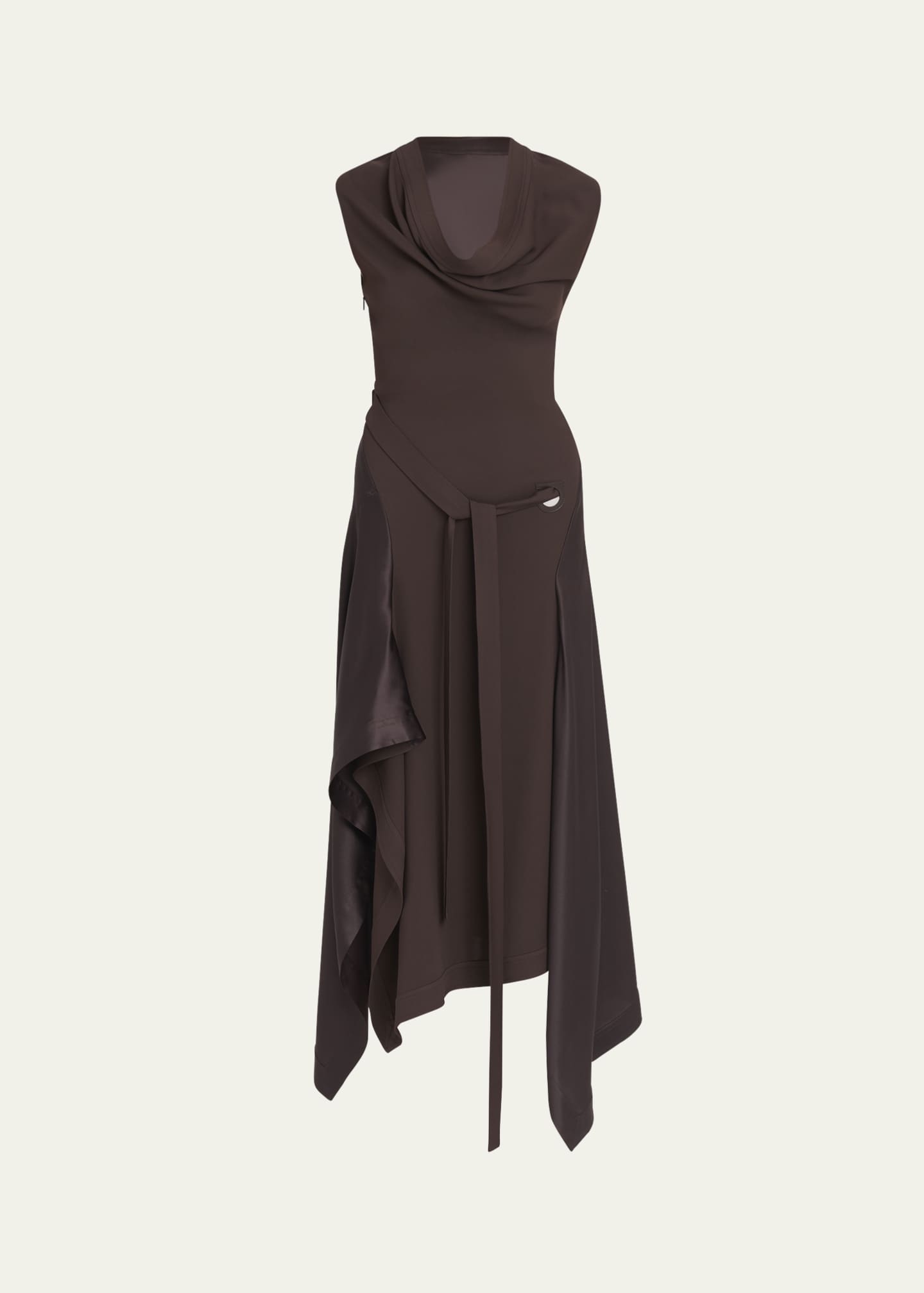 Ferragamo Handkerchief Hem Stretch Cady Dress - Bergdorf Goodman