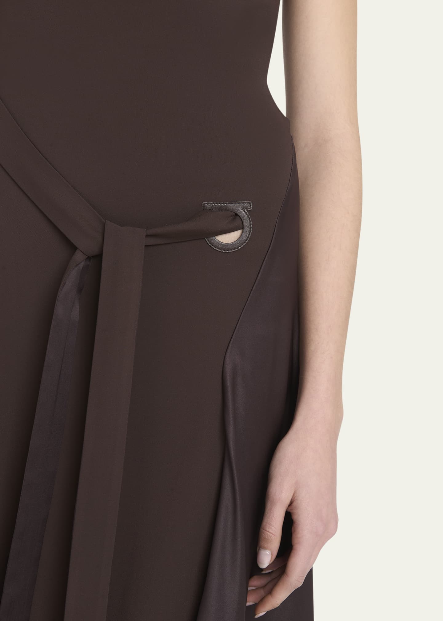 Ferragamo Handkerchief Hem Stretch Cady Dress - Bergdorf Goodman