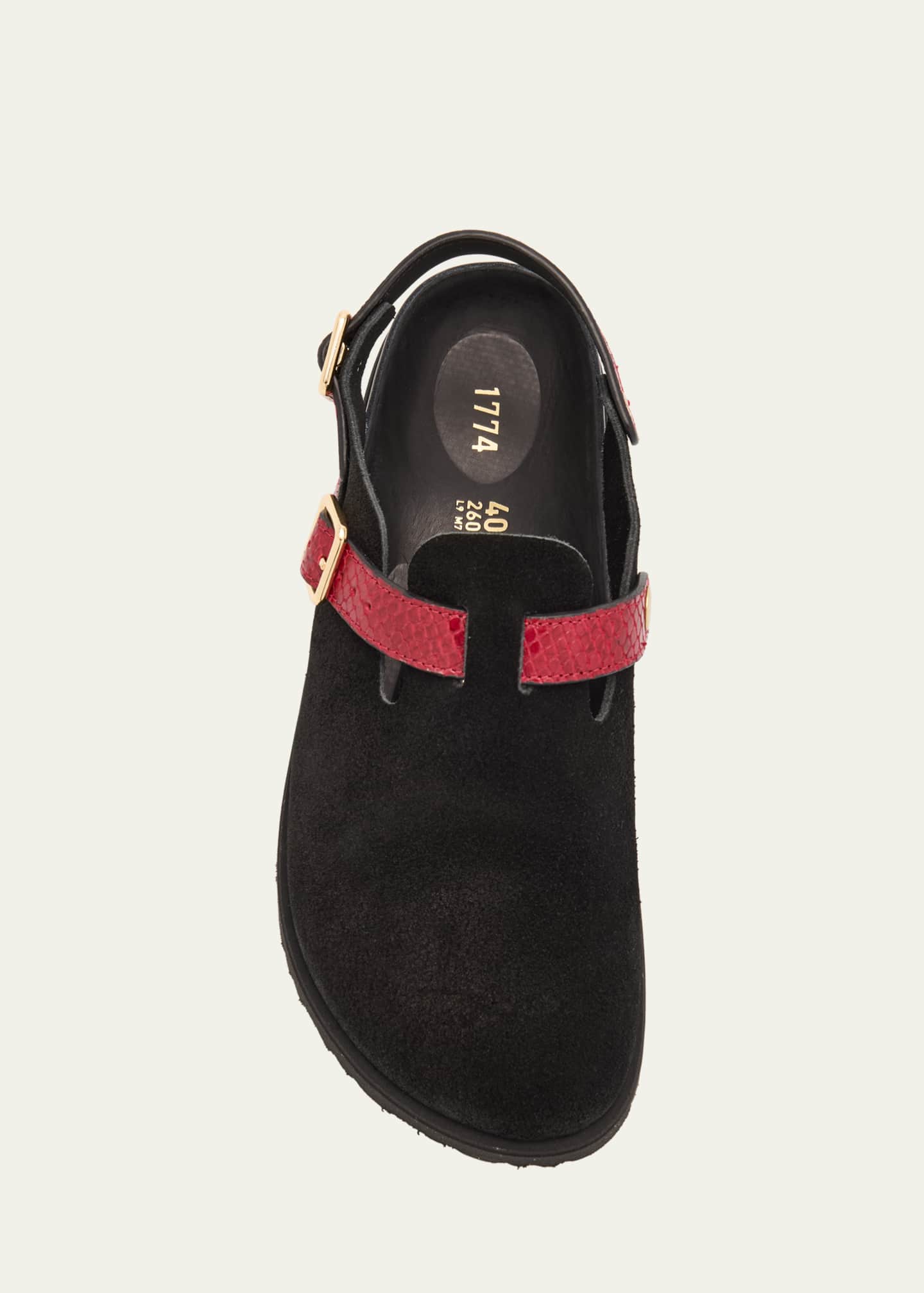 1774 Birkenstock Tokio Cazador Mixed Leather Slingback Mules