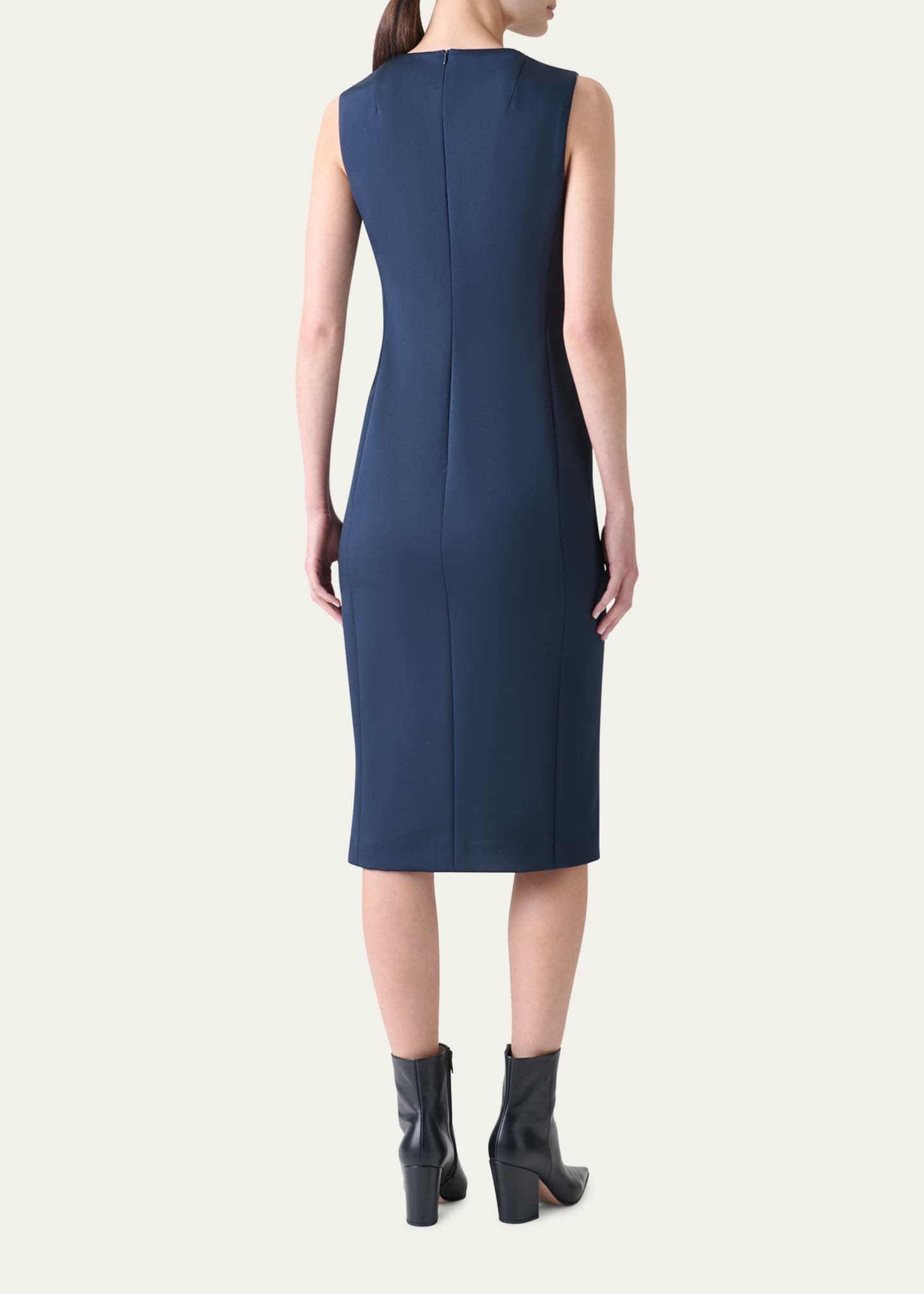 Akris Techno Degrade Striped Sleeveless Dress Image 3 of 5