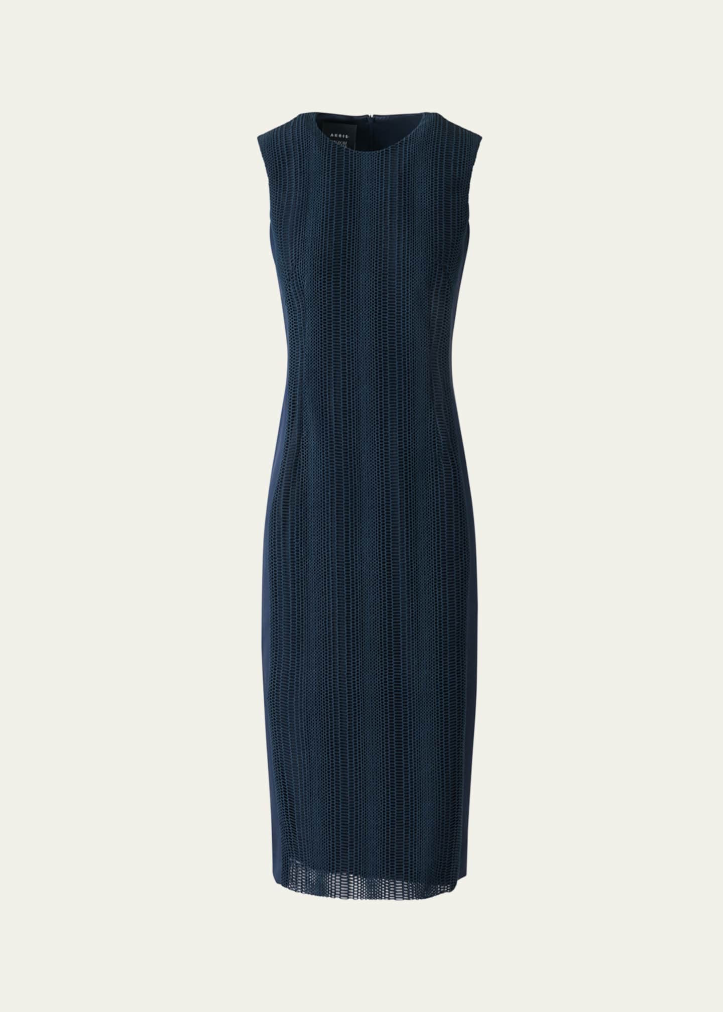 Akris Techno Degrade Striped Sleeveless Dress Image 1 of 5