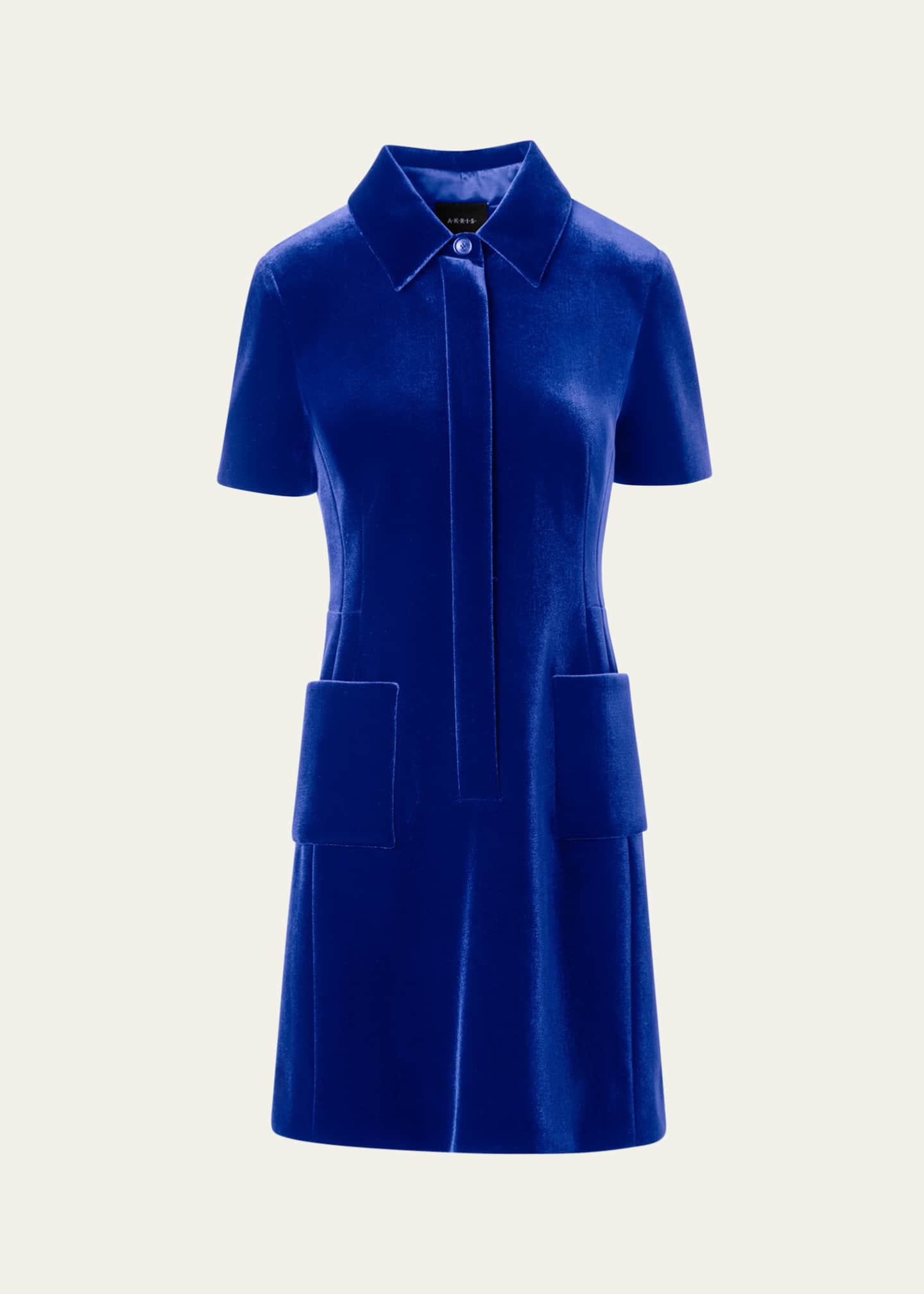 Akris Velvet Patch Pocket Dress Image 1 of 5