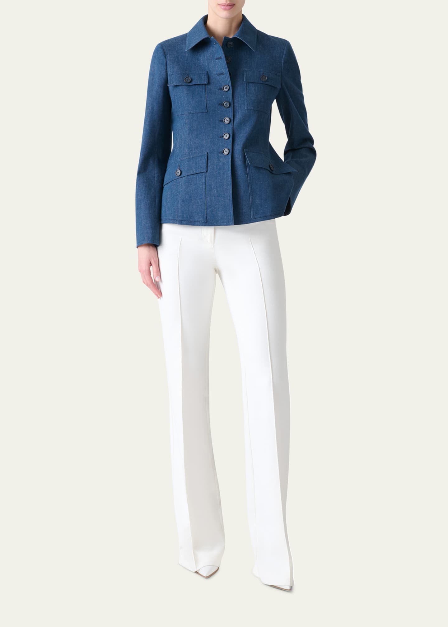 Akris Delia Stretch Denim Jacket Image 2 of 5