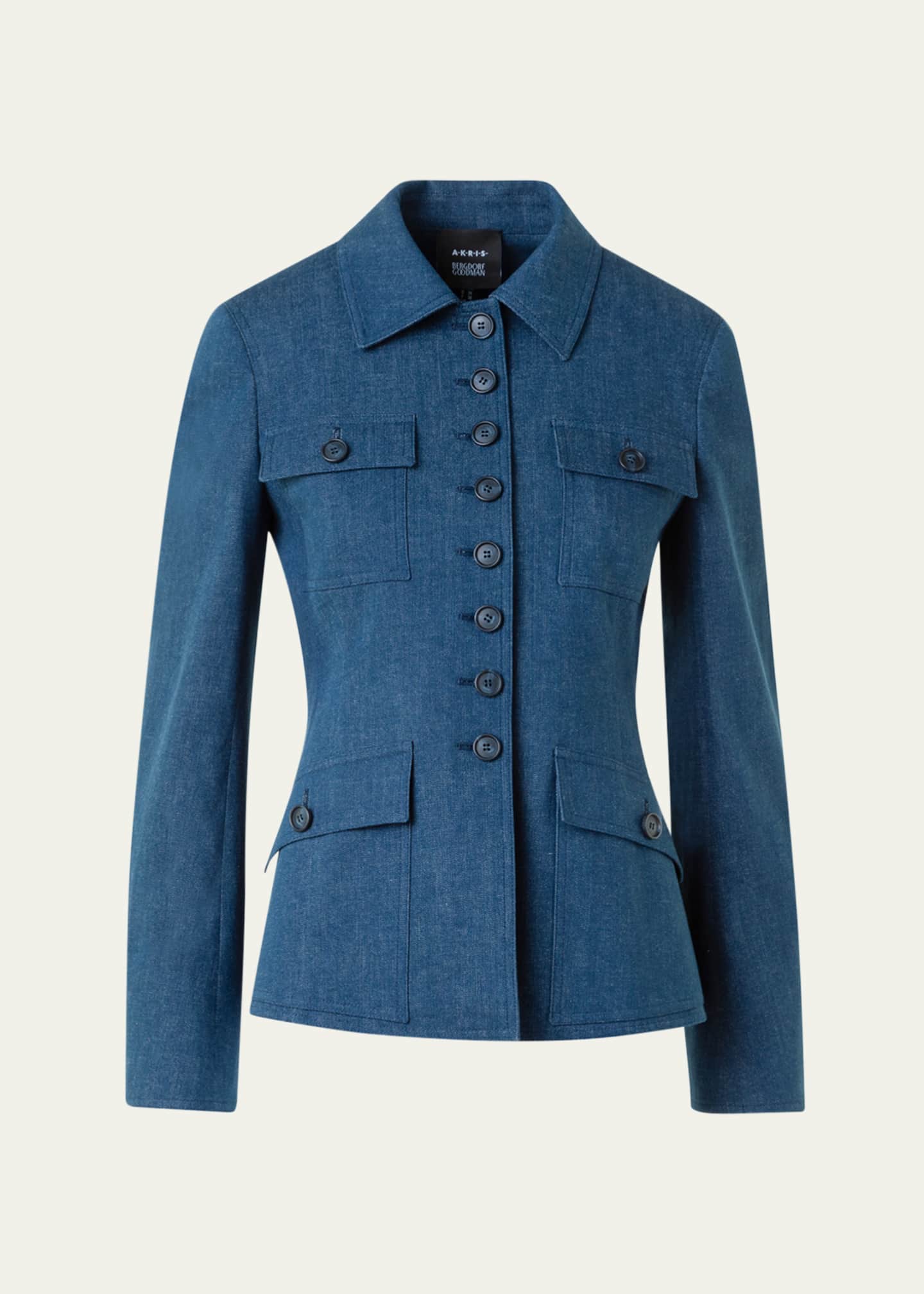 Akris Delia Stretch Denim Jacket Image 1 of 5