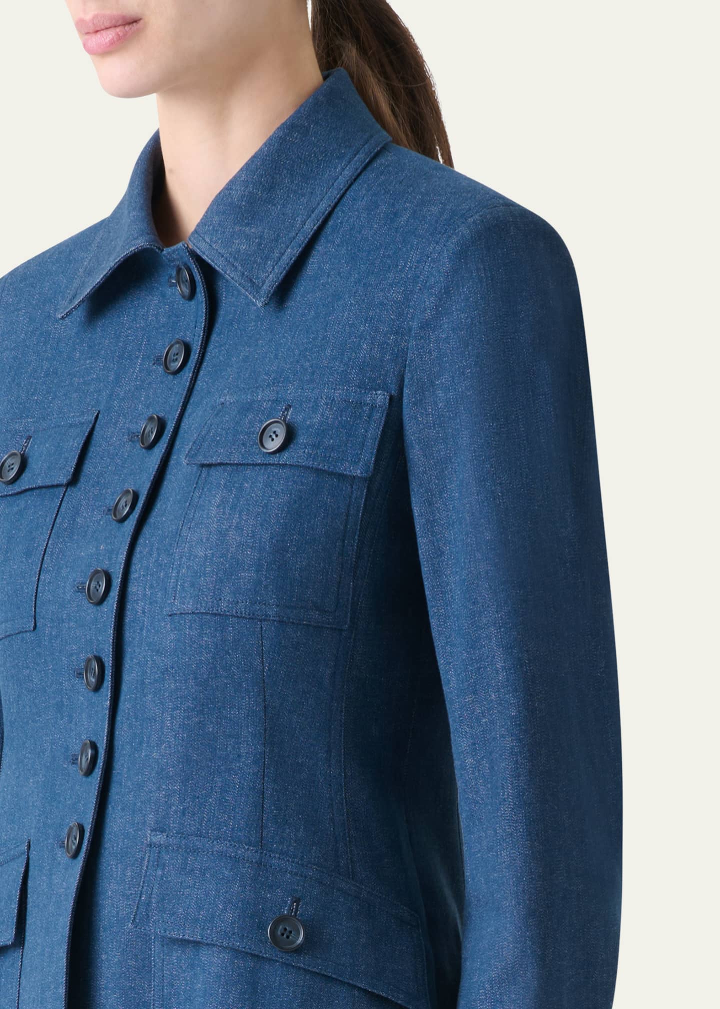 Akris Delia Stretch Denim Jacket Image 5 of 5