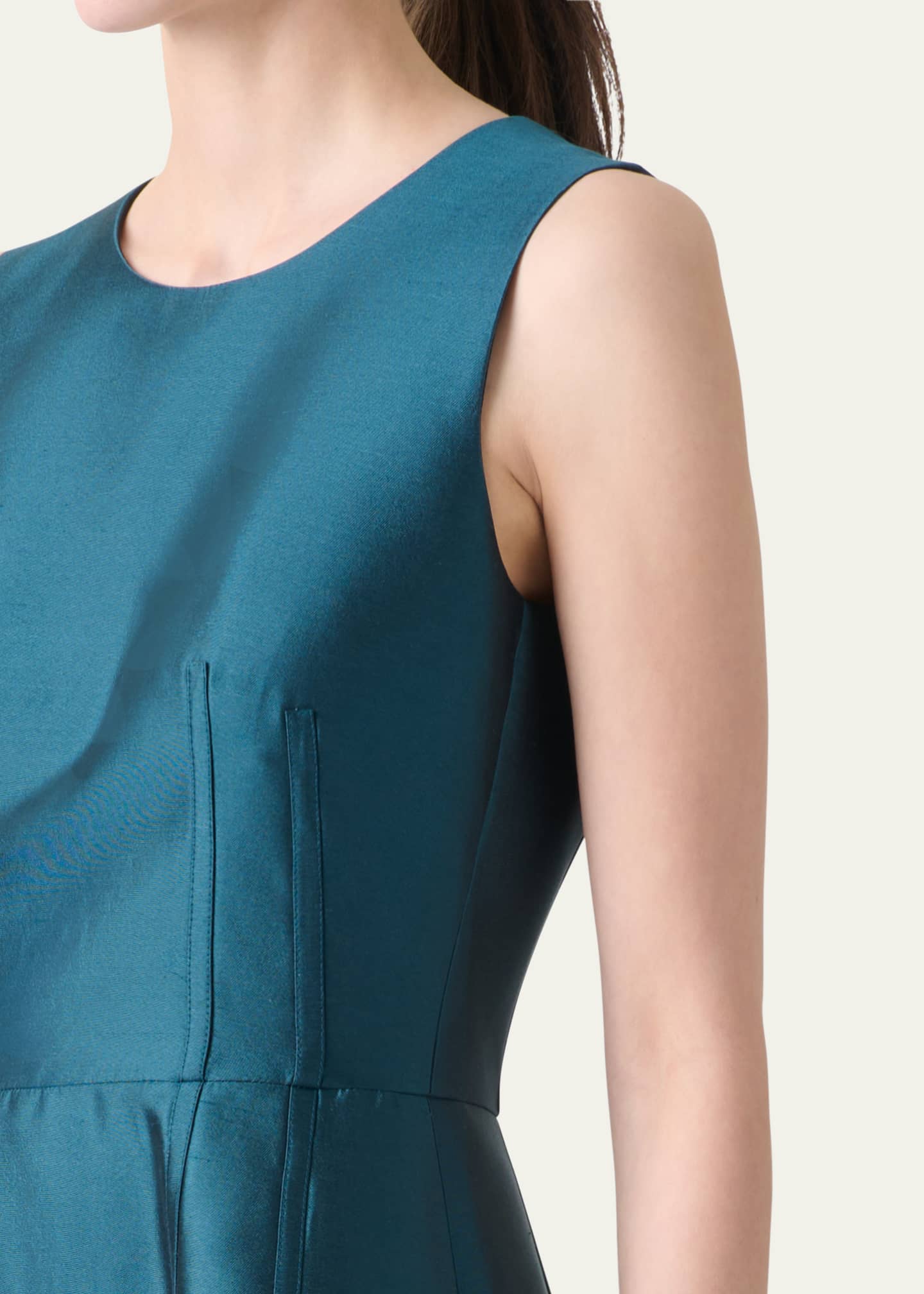 Akris Dupion Silk Sleeveless Cocktail Dress Image 5 of 5