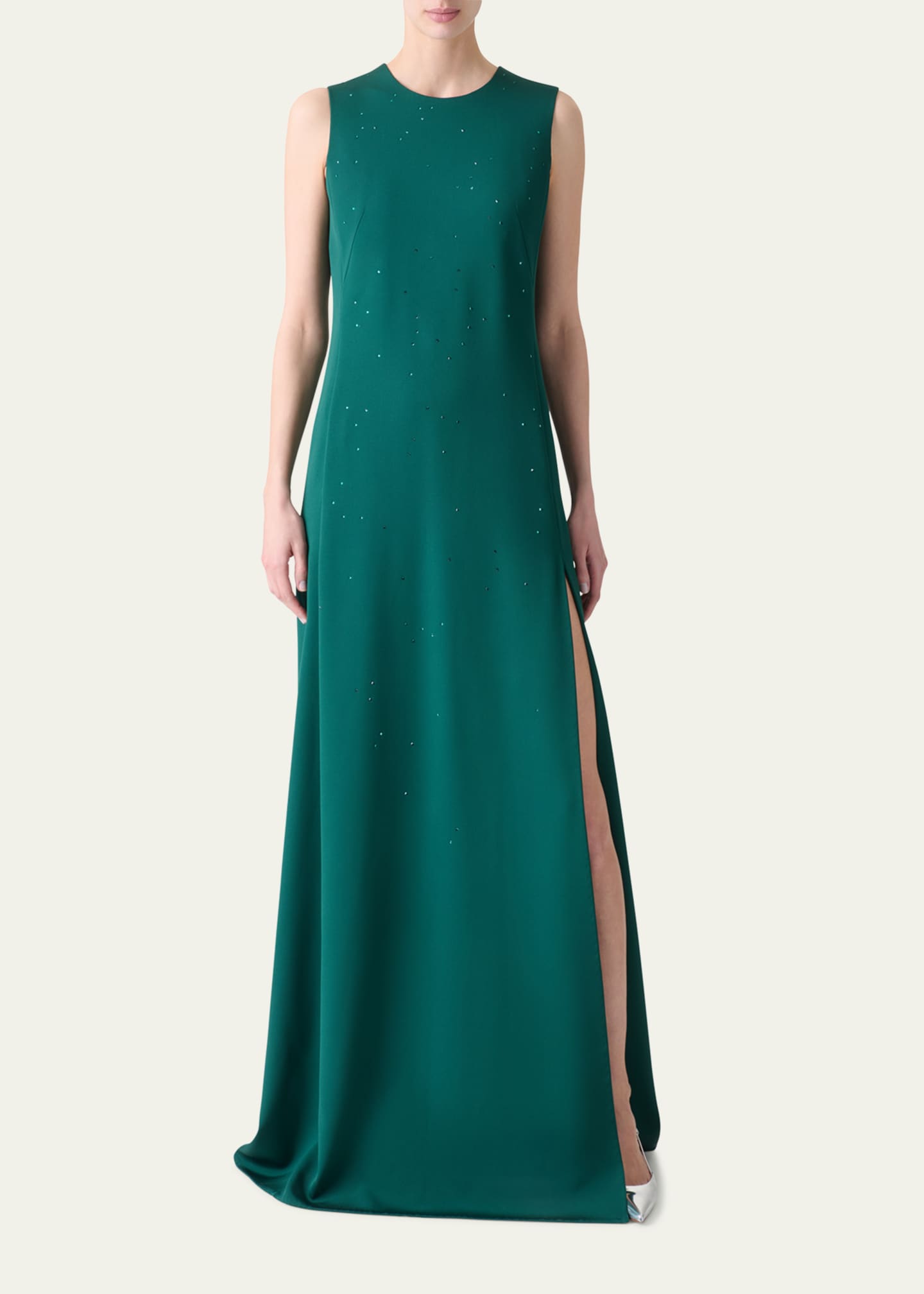 Akris Swarovski Stars Silk Crepe Gown Image 2 of 5