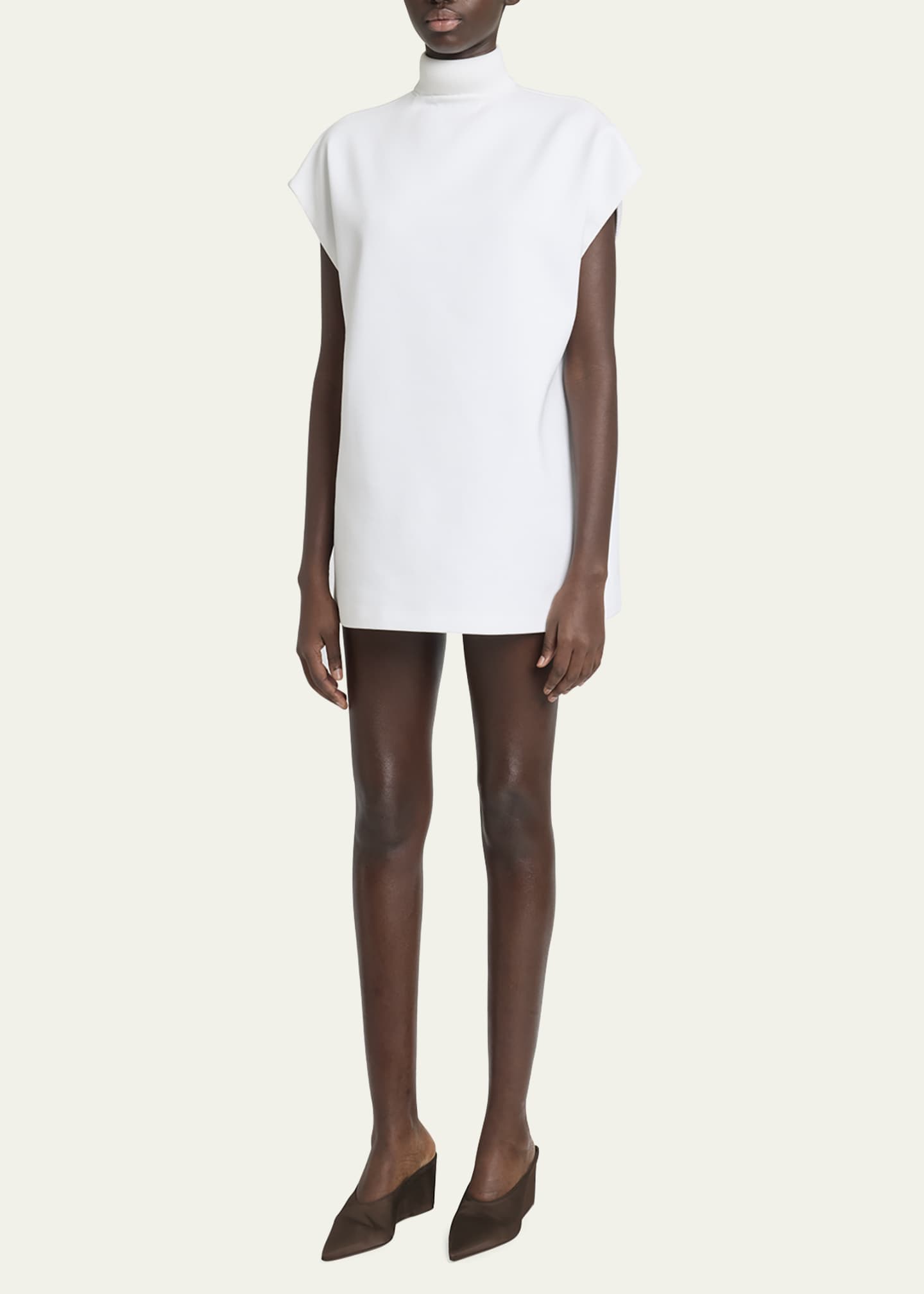 ALAIA Satin Wedge Mules - Bergdorf Goodman
