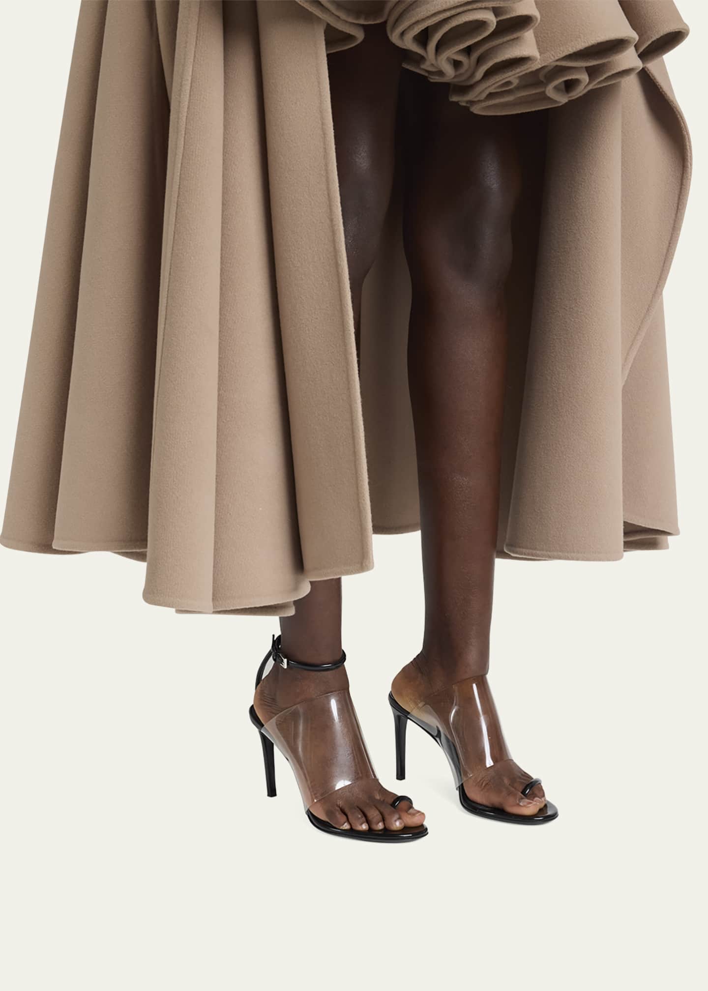 ALAIA Asymmetric Clear Patent Leather Sandals Image 2 of 5