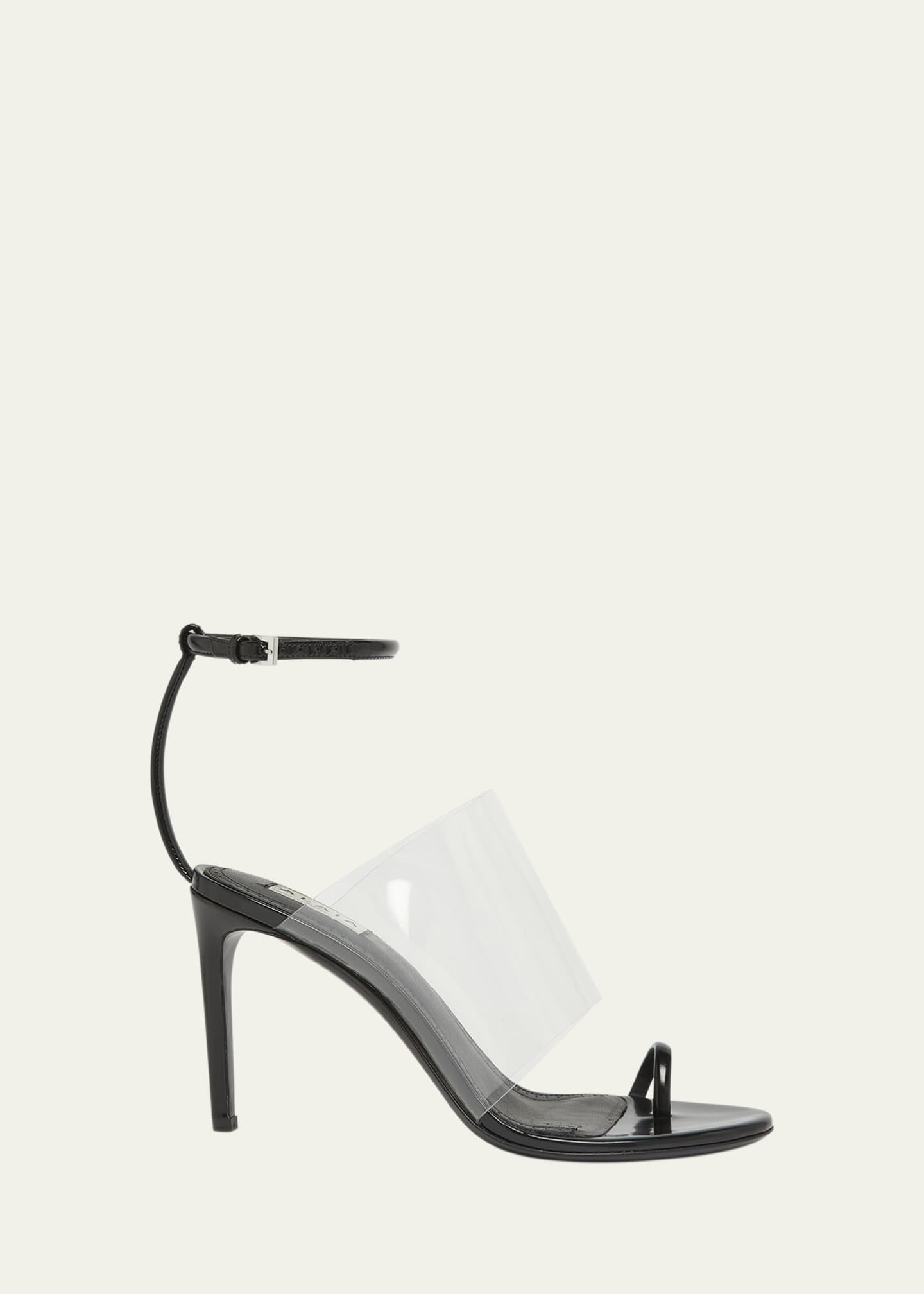ALAIA Asymmetric Clear Patent Leather Sandals Image 1 of 5