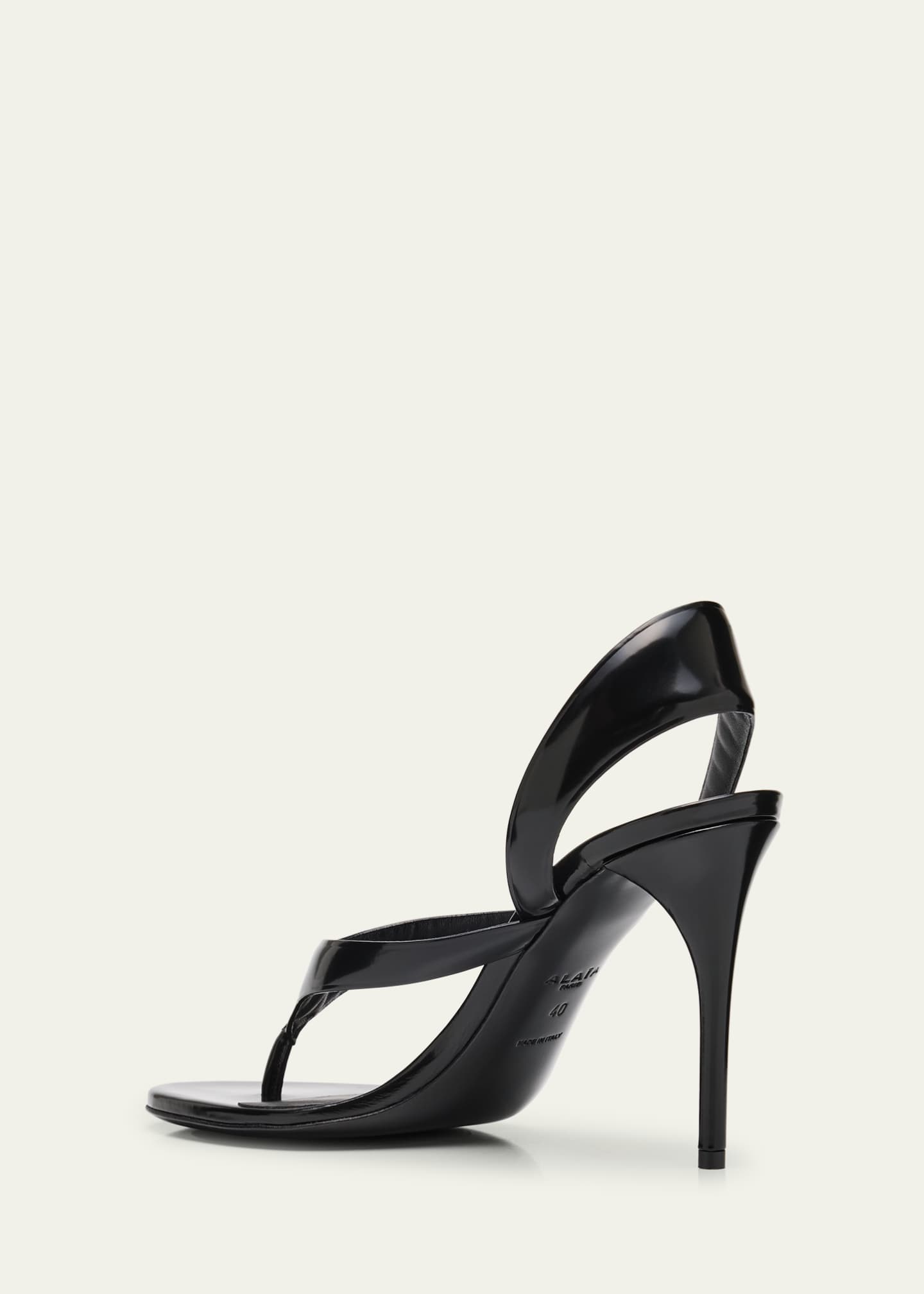ALAIA Leather Thong Slingback Sandals - Bergdorf Goodman