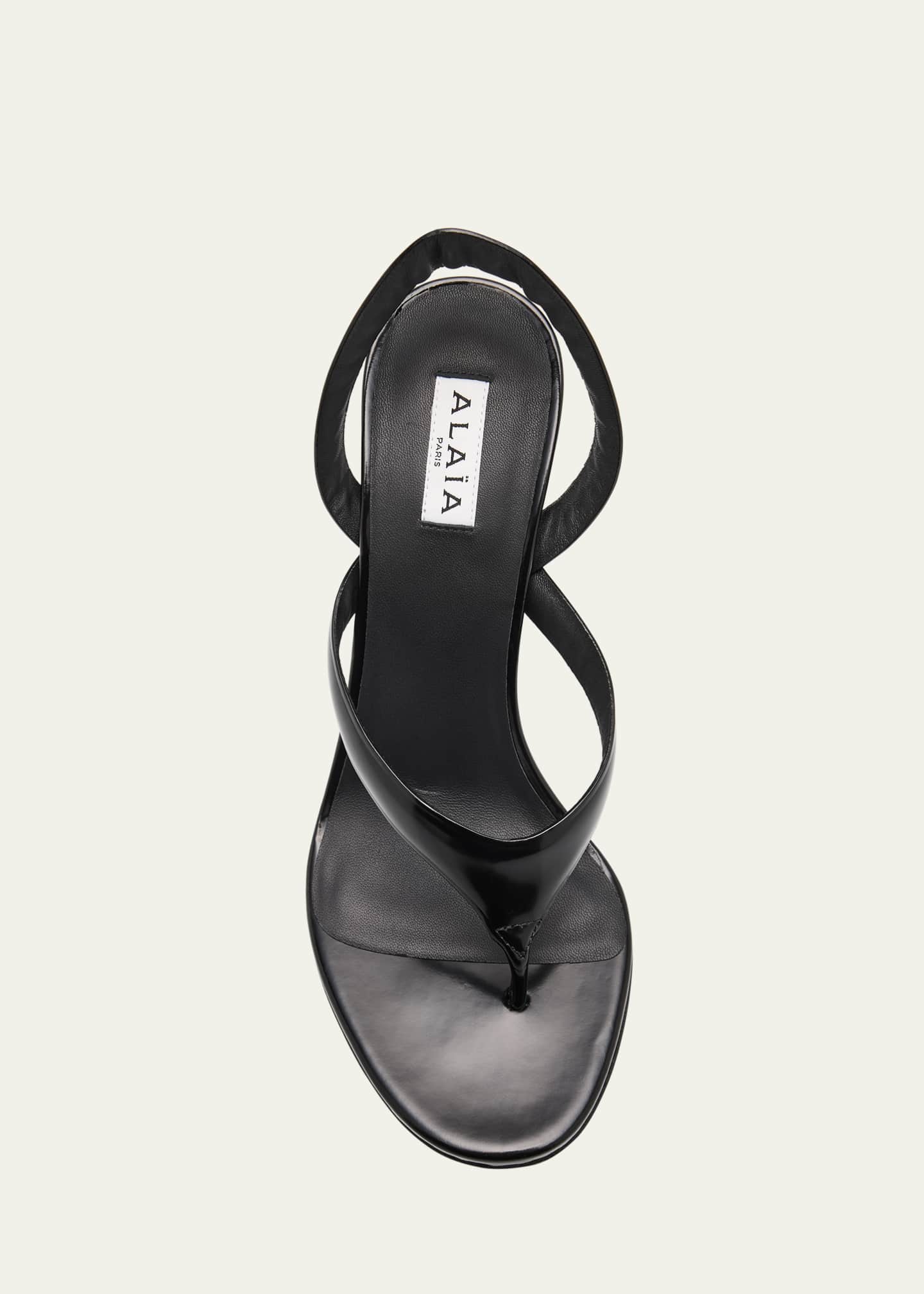 【関税・送料込み】ALAIA SANDALS ALAIA Leather Thong Slingback Sandals - Bergdorf Goodman