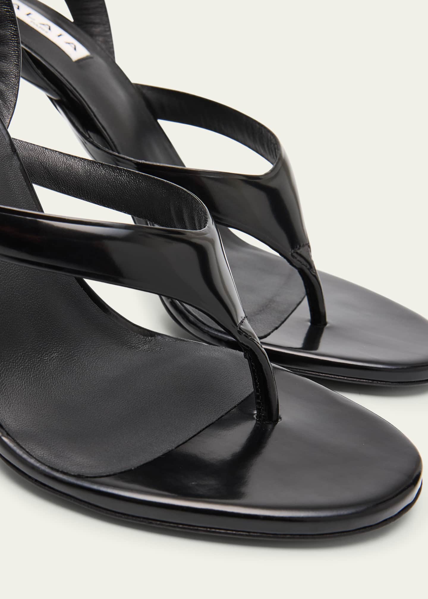 ALAIA Leather Thong Slingback Sandals Image 5 of 6