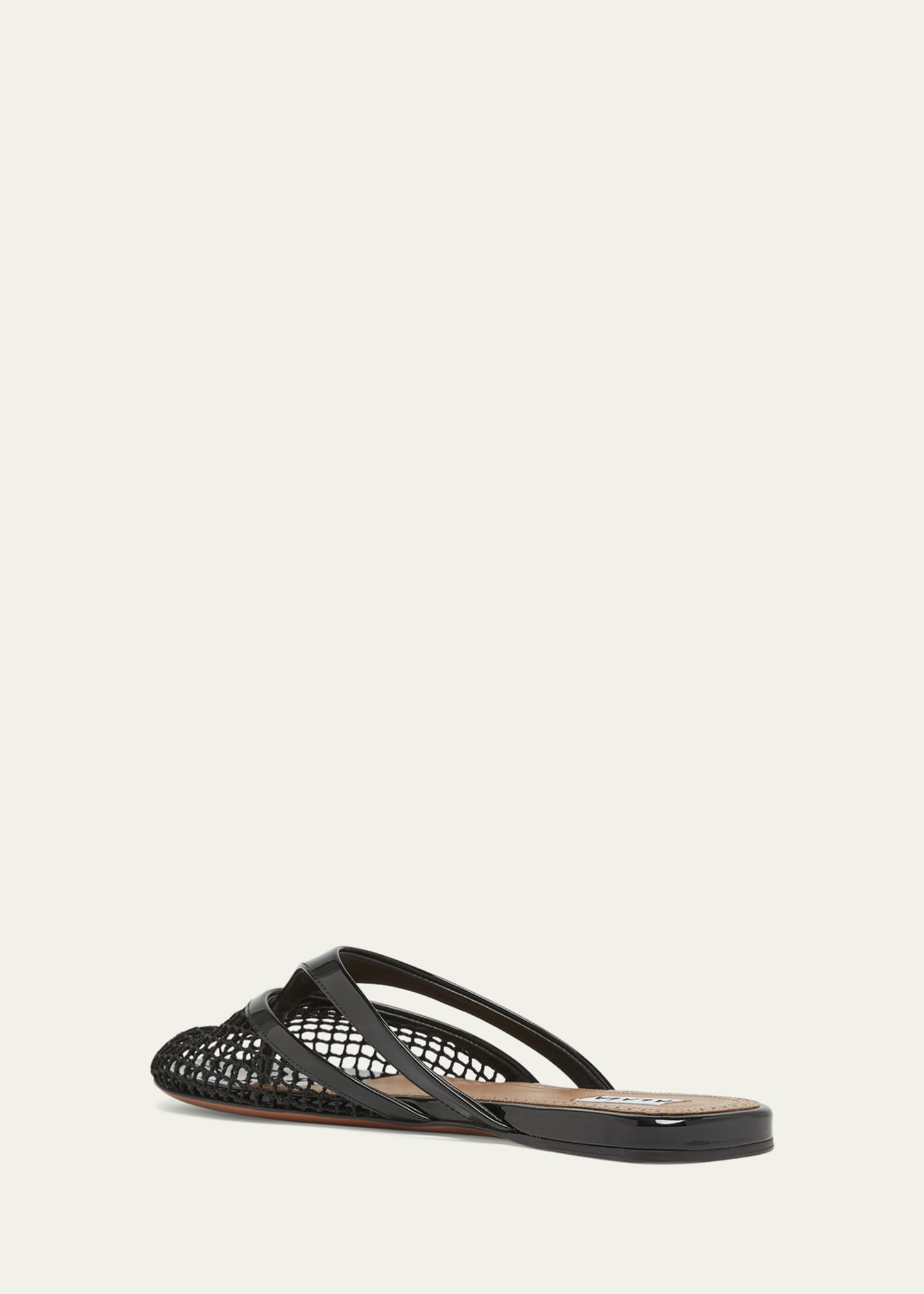 ALAIA Net Leather Thong Mules Image 4 of 6
