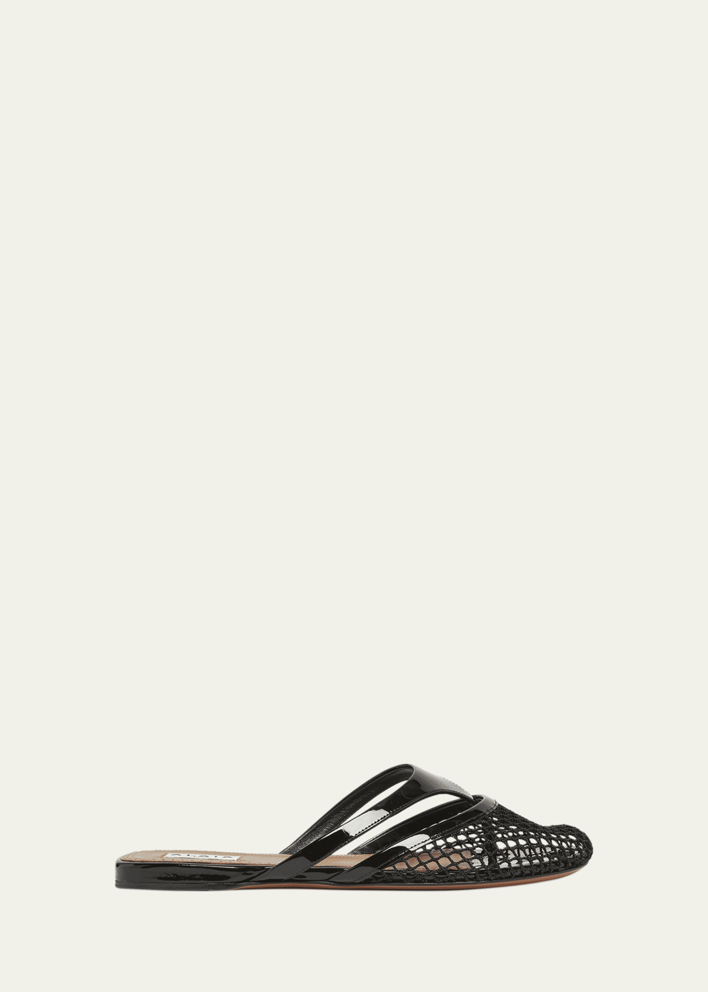 ALAIA Net Leather Thong Mules Image 1 of 6