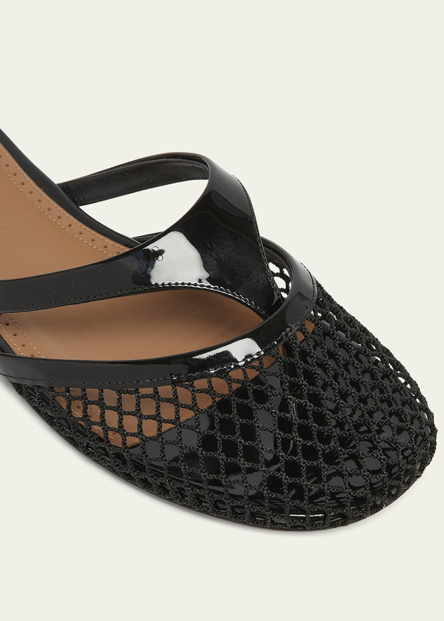 ALAIA Net Leather Thong Mules Image 5 of 6