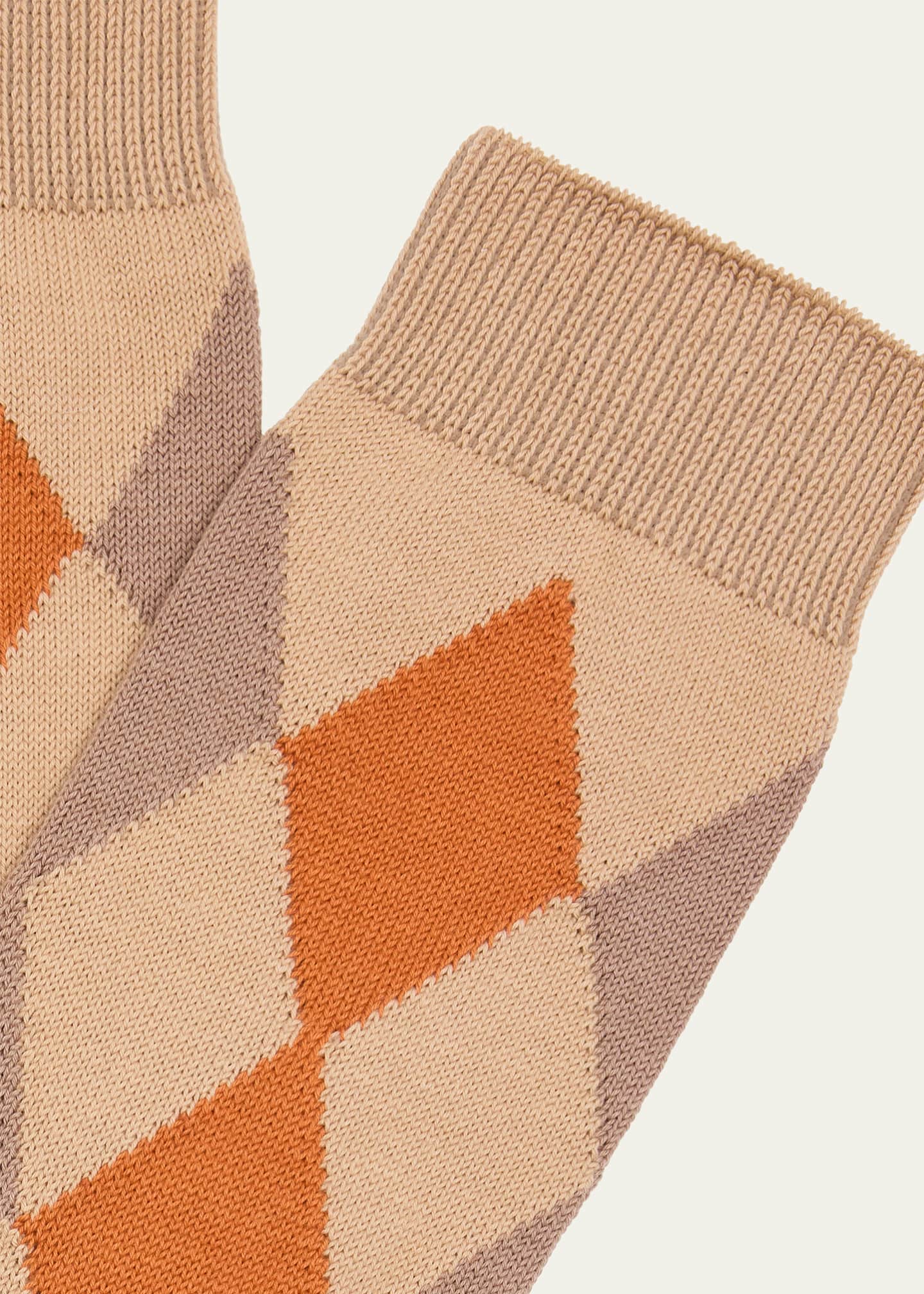 Maria La Rosa Argyle Mid-Calf Socks Image 2 of 2