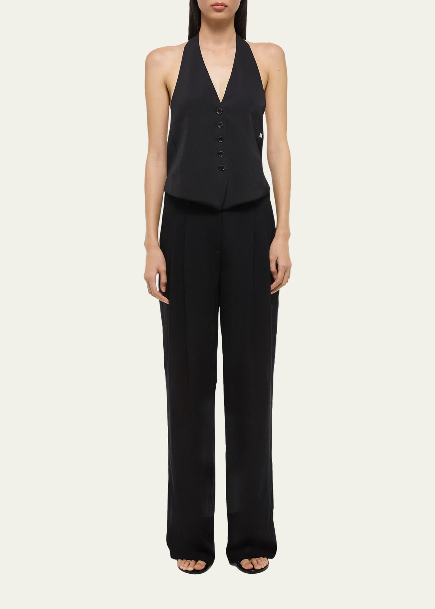 Helmut Lang Back-Tie Halter Vest Image 2 of 5