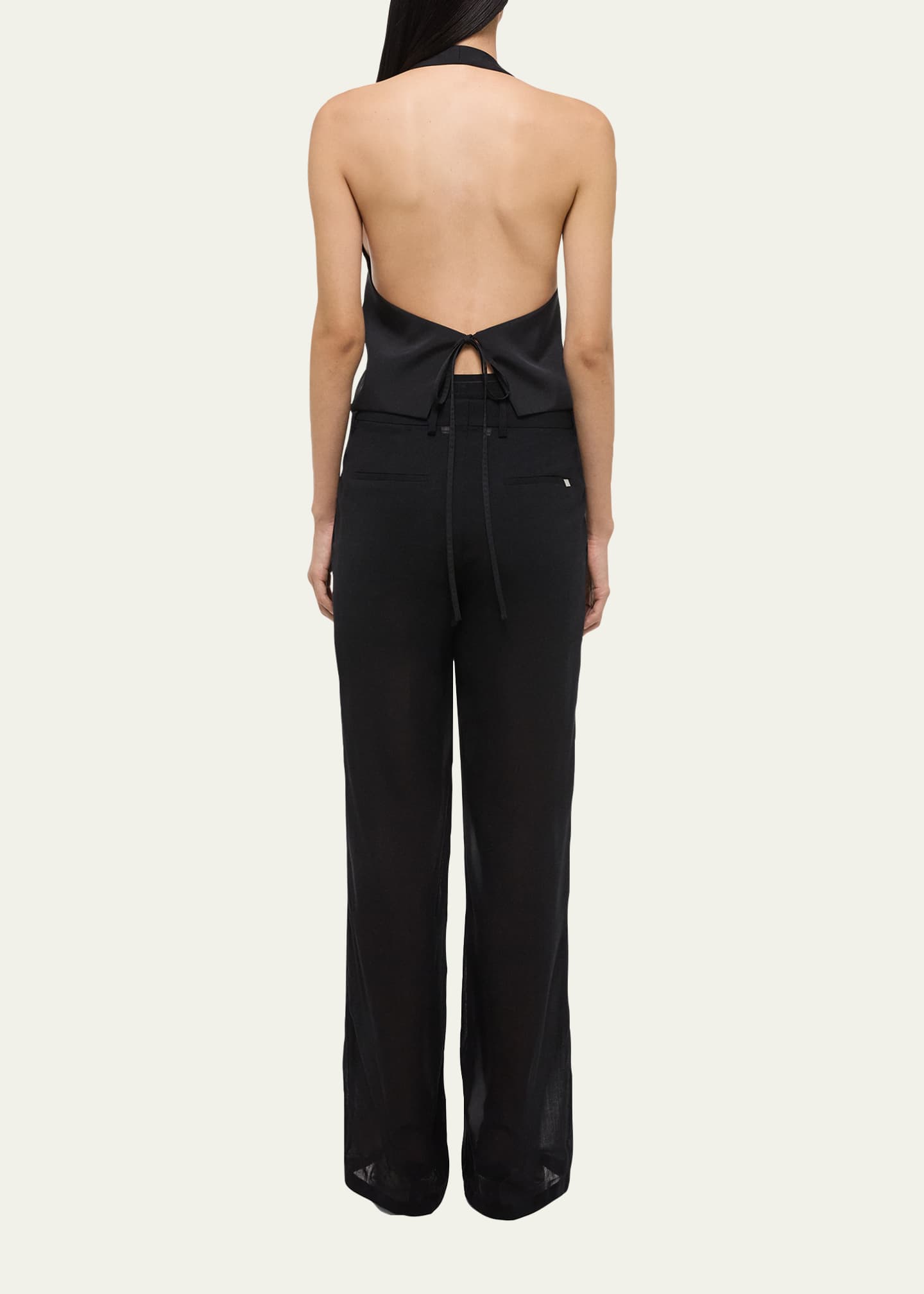 Helmut Lang Back-Tie Halter Vest Image 3 of 5