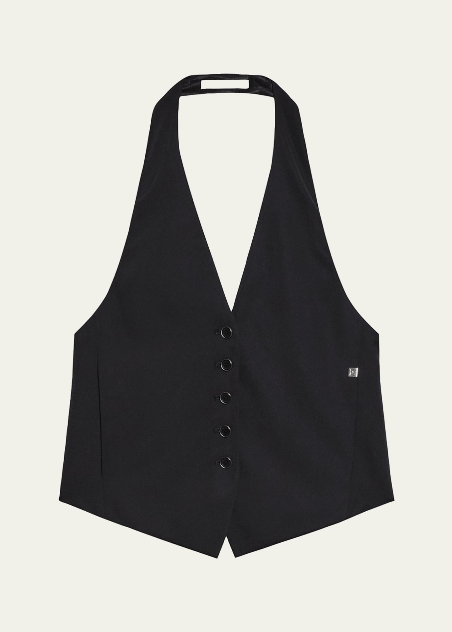 Helmut Lang Back-Tie Halter Vest Image 1 of 5